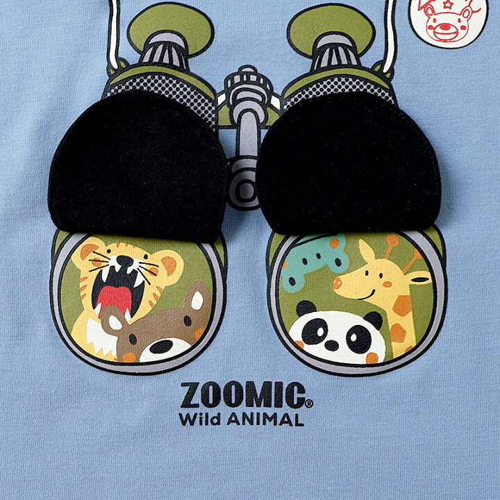 🇯🇵預訂 日本直送🇯🇵Zoomic兩色望遠鏡翻蓋前後印花撞色短袖T恤