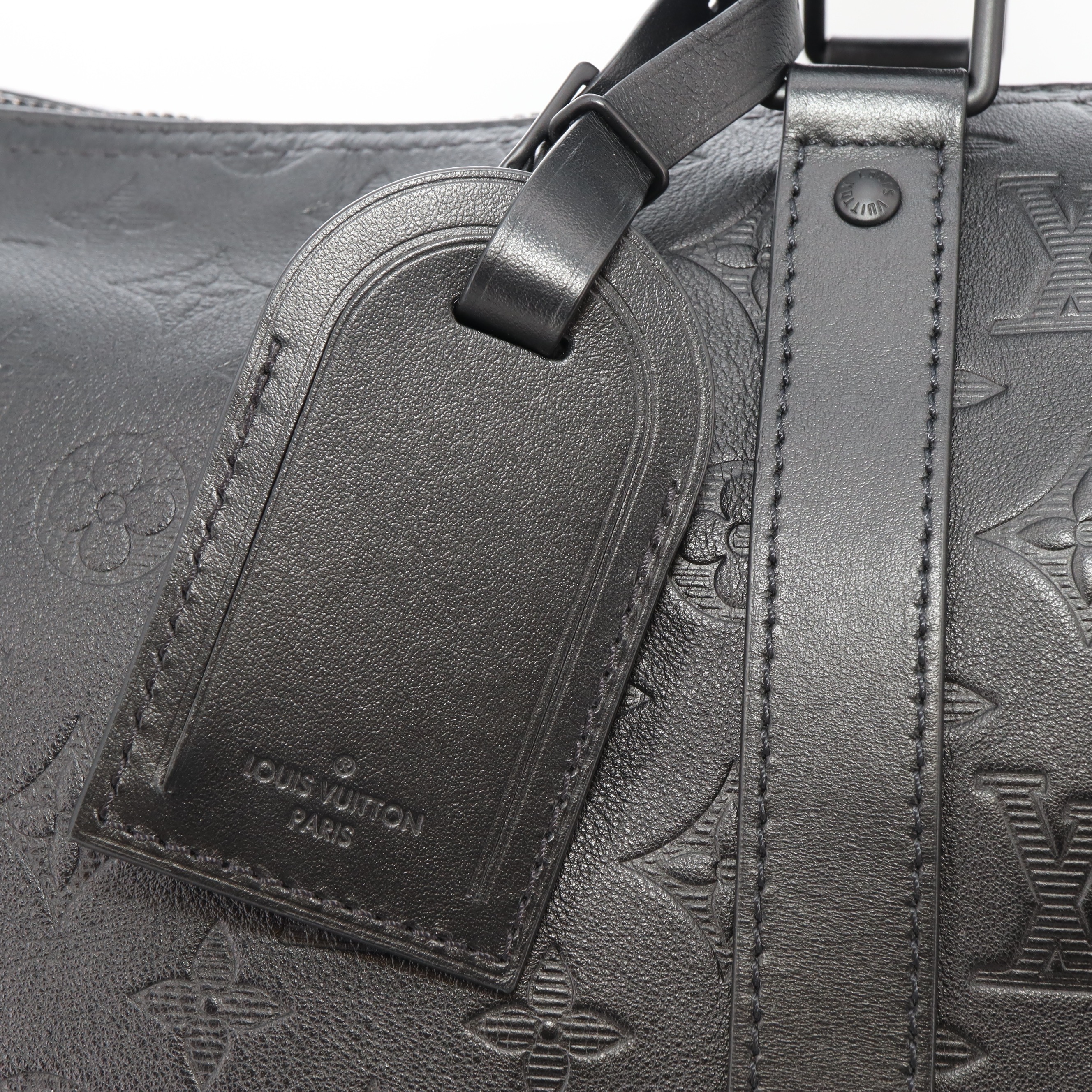 Louis Vuitton Monogram Shadow Keepall 50 Bandouliere Travel Bag