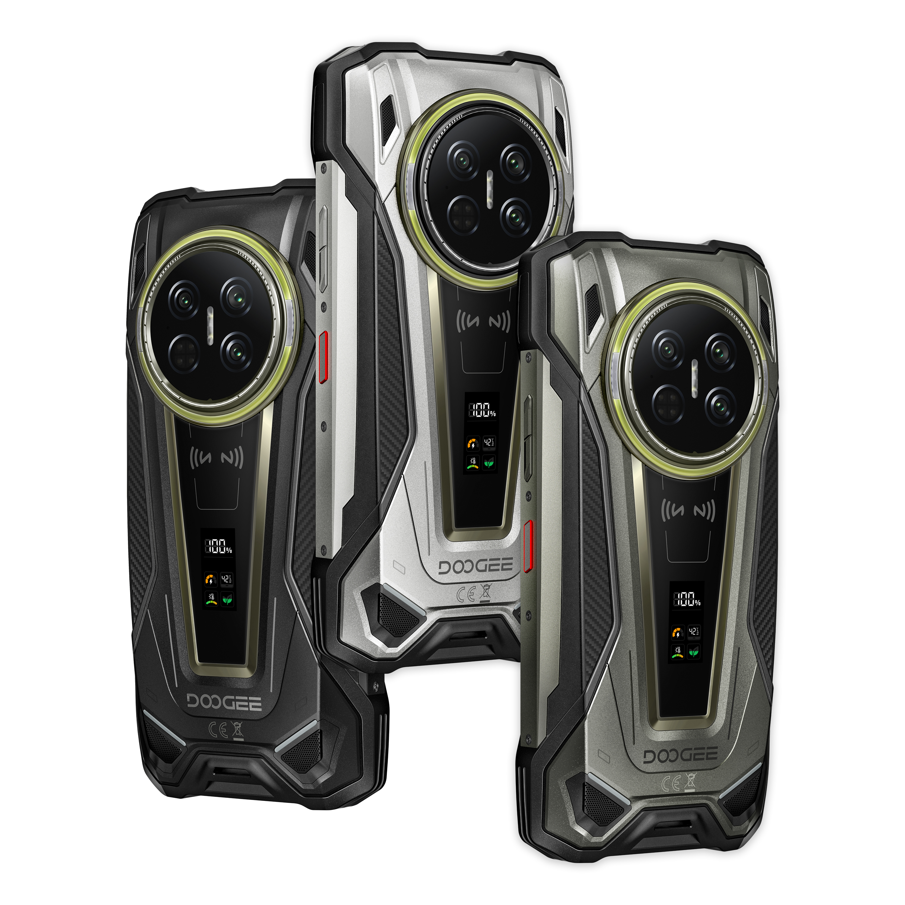 DOOGEE V Max 2 5G | 16GB/512GB 6.78吋 120Hz 1.05吋背屏 22000mAh 33W反充 夜視 露營燈 警示燈 RGB燈效 雙喇叭 即時對講功能 WiFi6E 雙頻GPS 三卡槽 AI工具 三防手機 Rugged Phone