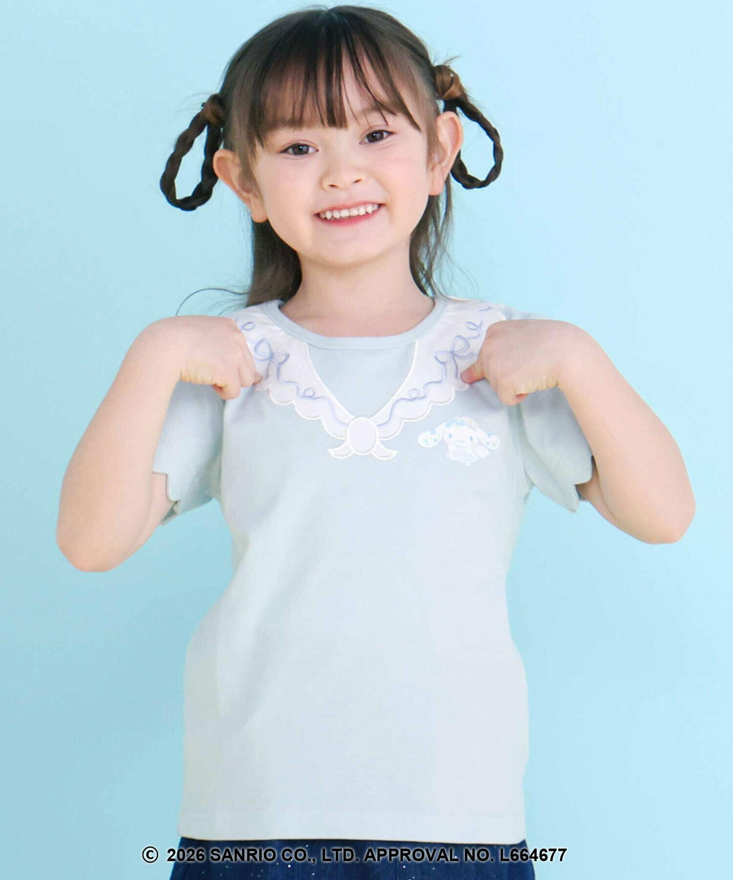 🇯🇵預訂 日本直送🇯🇵Slap Slip x Sanrio系列兩色人物印花立體耳朵刺繡水手領扇形袖上衣