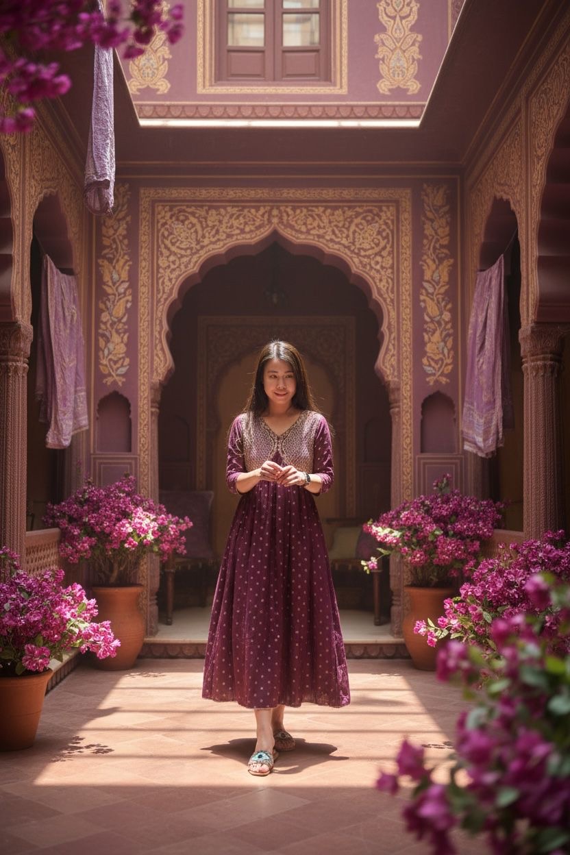 Purple Butterfly Chest Emb Mid Sleeve OP #1182