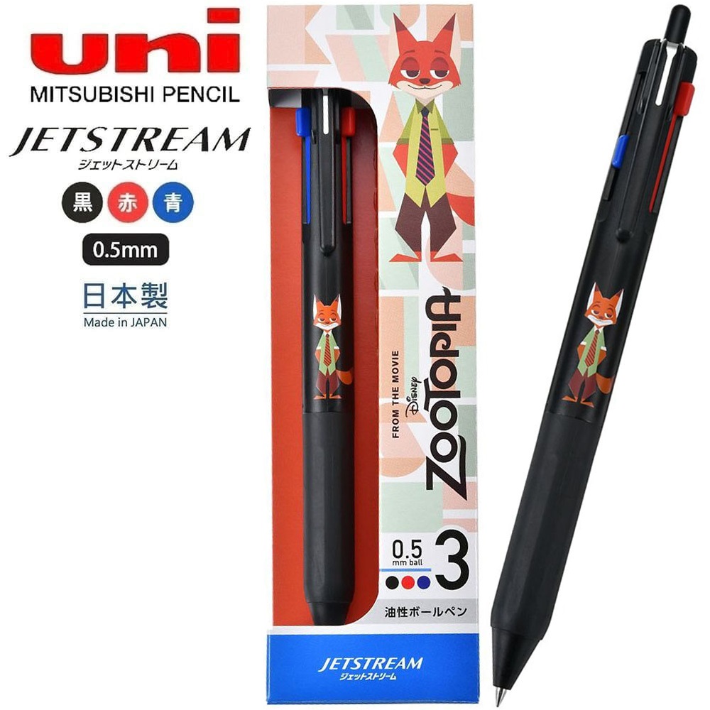現貨｜【日本 Disney Store 限定】Zootopia 優獸大都會 Disney 日本製 uni 三菱 Jetstream 0.5mm 3色 原子筆 953871