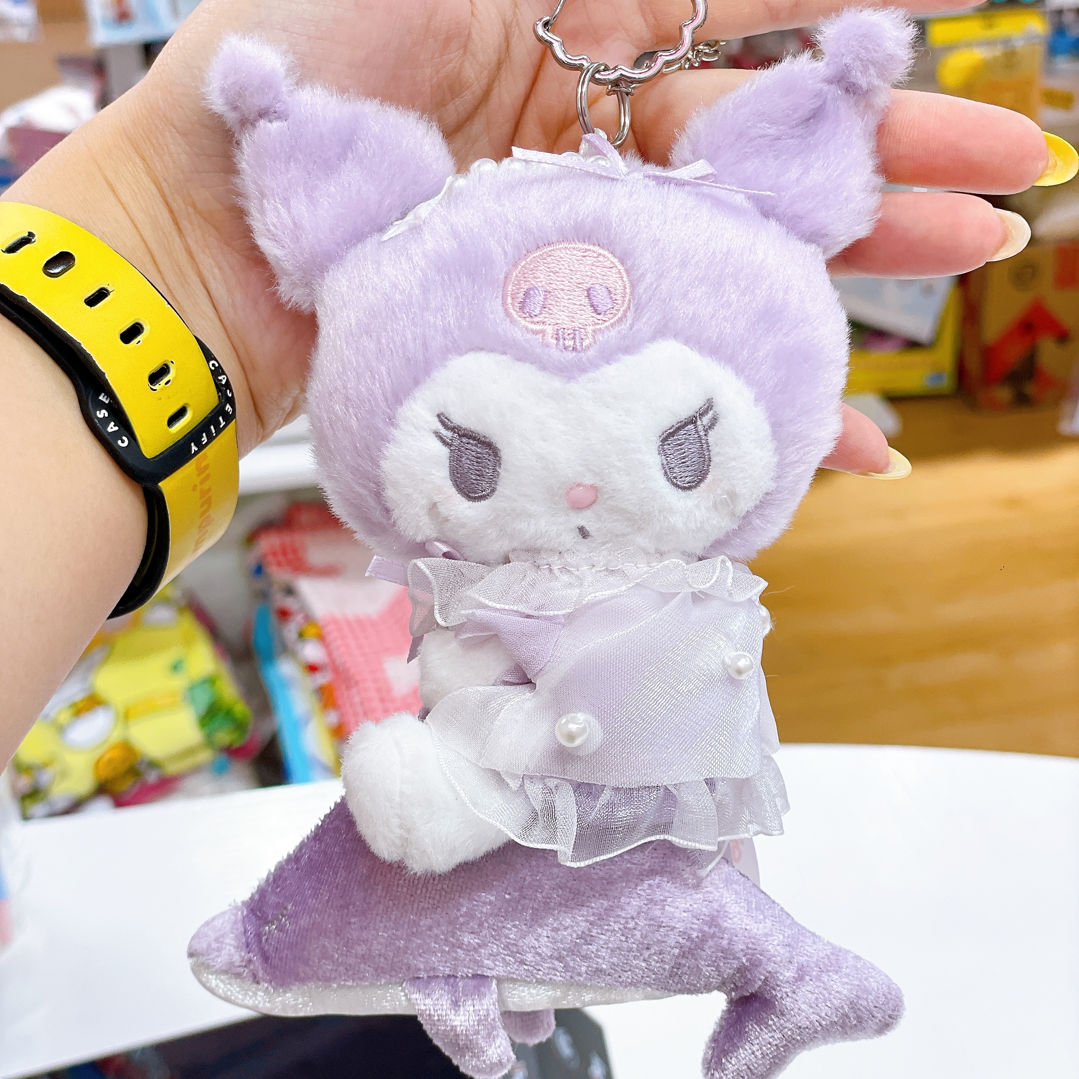 上海限定Sanrio 月光海豚系列Kuromi 肉桂狗公仔掛飾