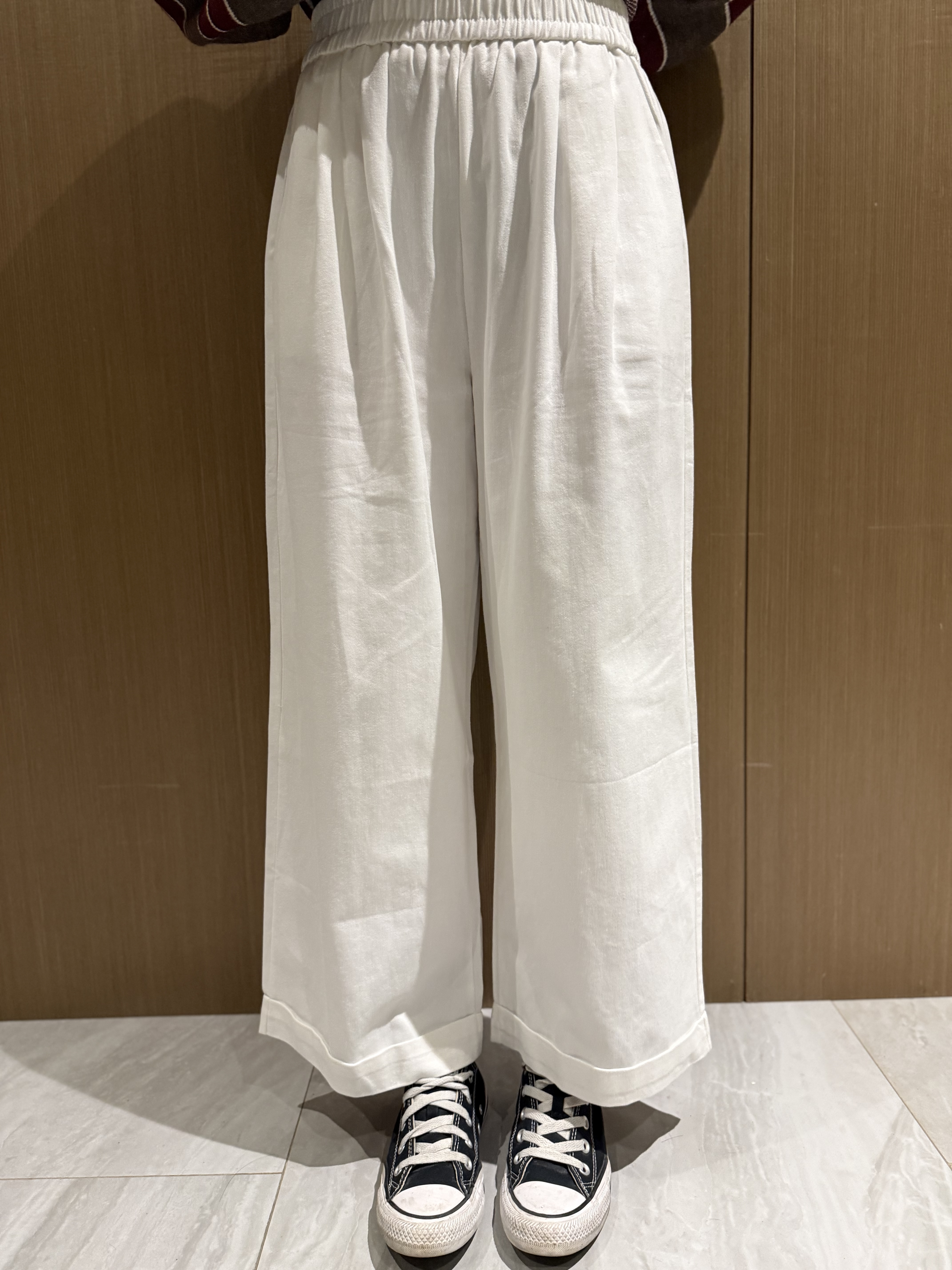 棉質直身𝐫𝐨𝐥𝐥腳褲