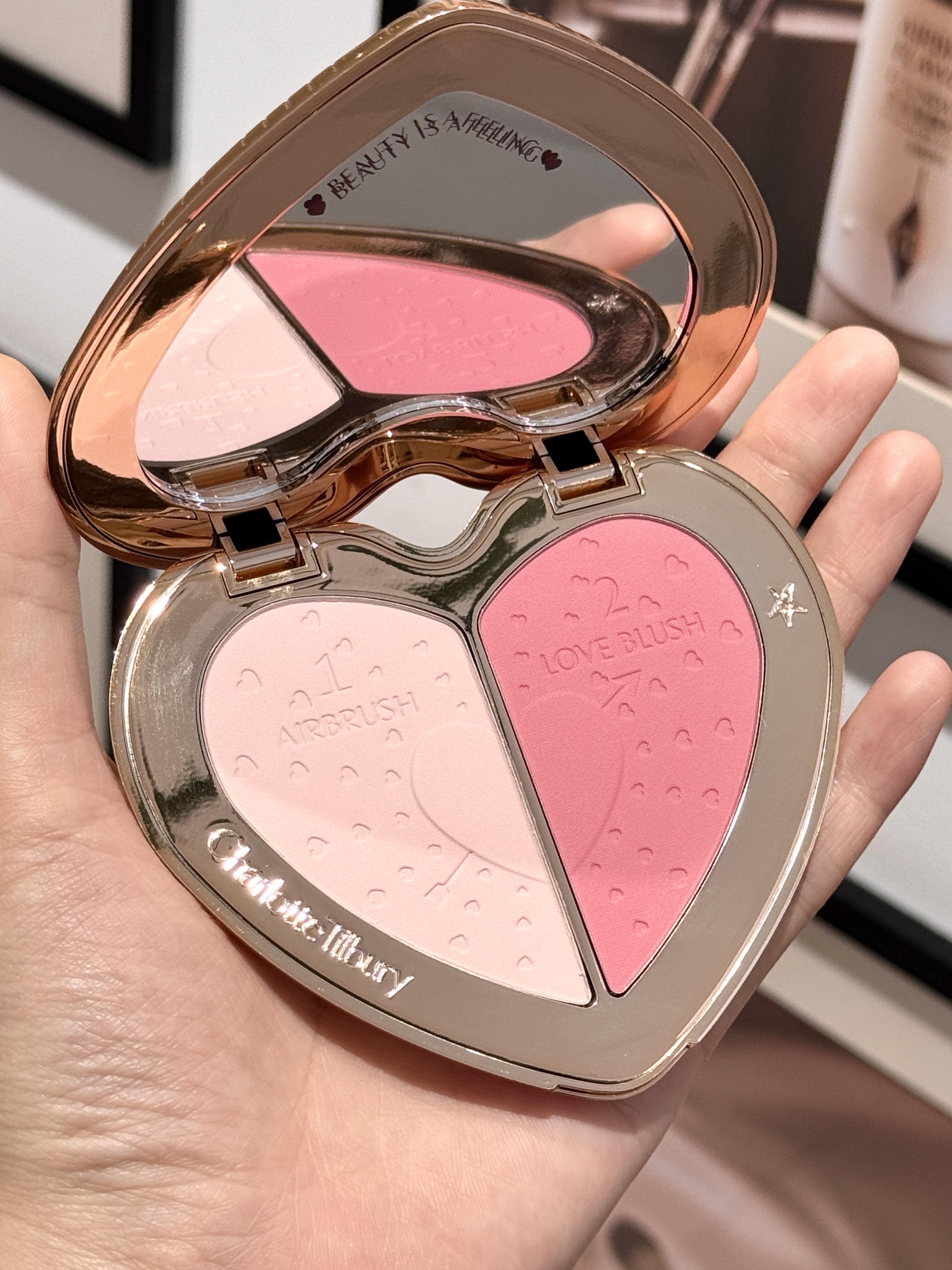 現貨❗️💗絕版限量回歸！Charlotte Tilbury CT 愛心雙色胭脂 腮紅💗PILLOW TALK BEAUTY SOULMATES FACE PALETTE