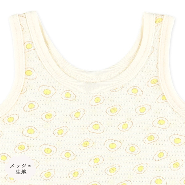 🇯🇵預訂 日本直送🇯🇵清爽材質雞蛋小雞滿印純棉網眼背心包屁衣三件套