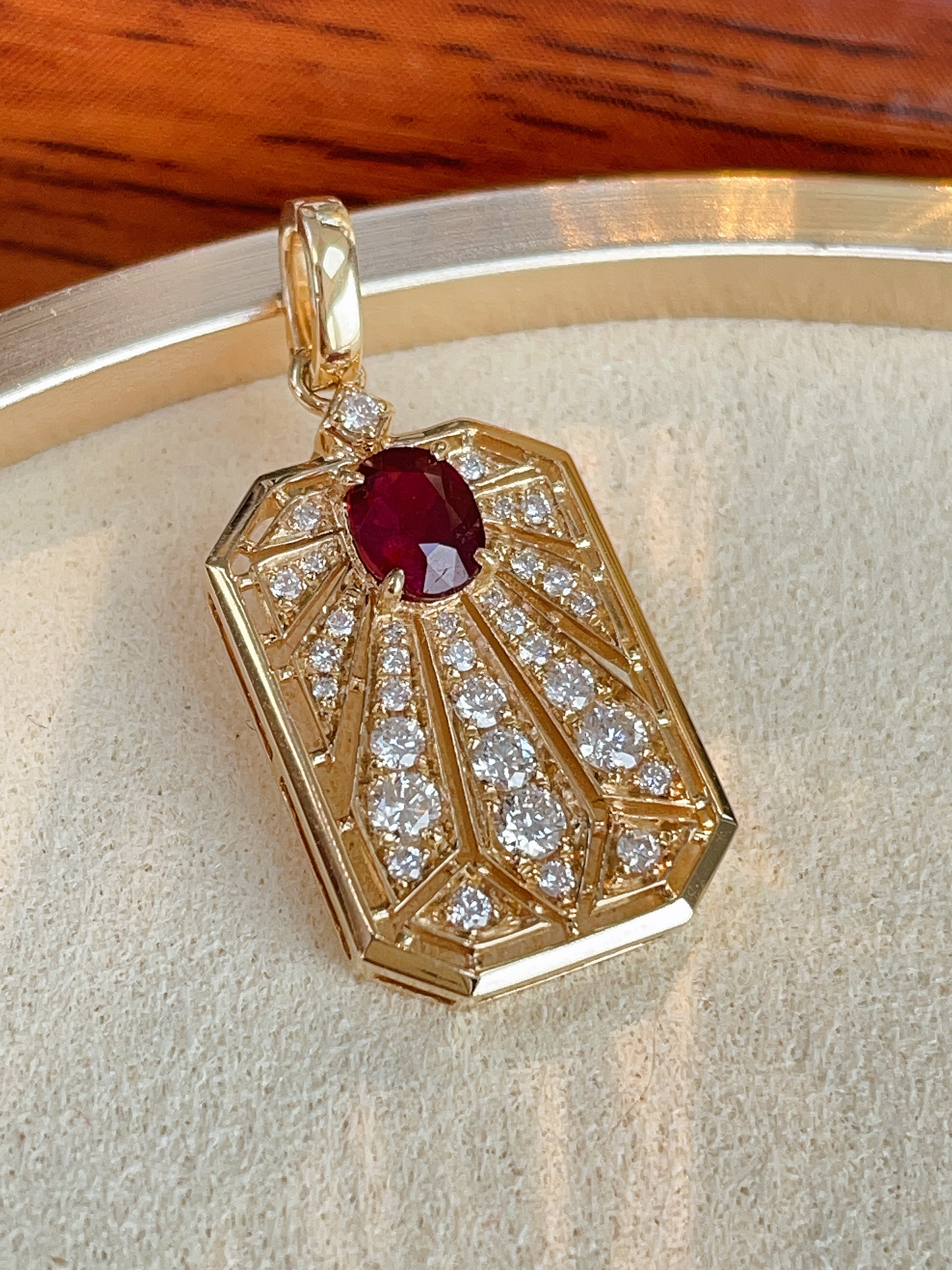 Sunburst Ruby Pendant N031240