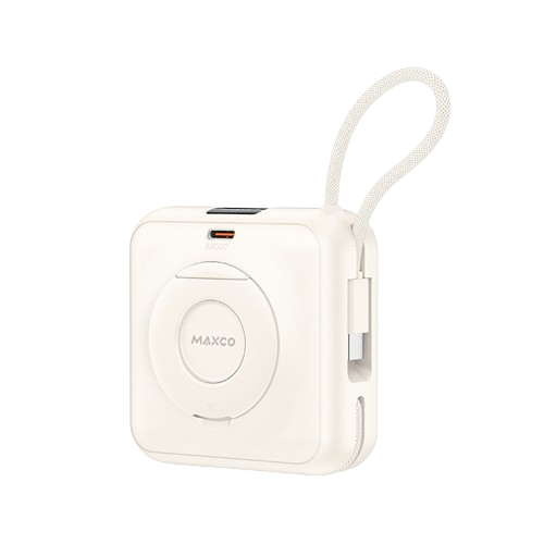 [CCC認證產品及可追溯二維碼] Maxco Mini Magnetic 10000mAh PD22.5w 五合一磁吸流動電源 MP65 [預計8月中出貨]