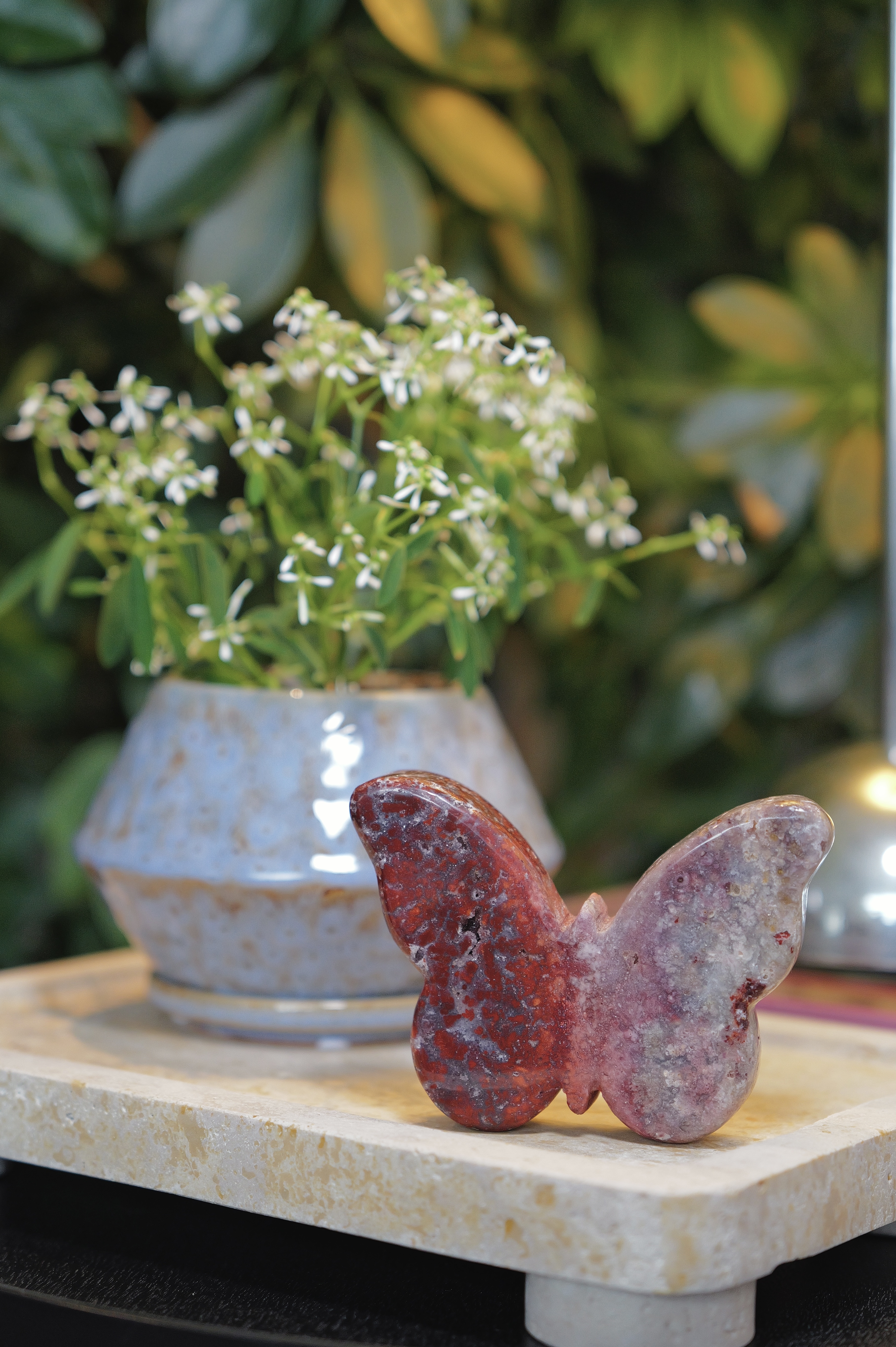 ꧁11.2cm RED JASPER BUTTERFLY ꧂JA.7048C3AG3A8-RA20*5em