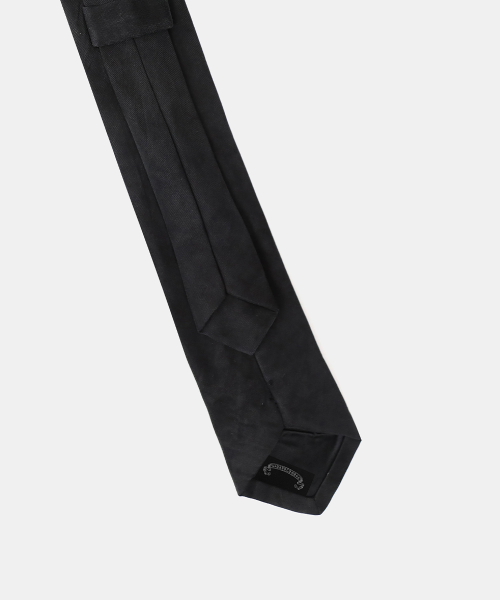 Viper Logo Slim Long Tie – Black - 바이퍼 로고 슬림 롱 넥타이 - 블랙
