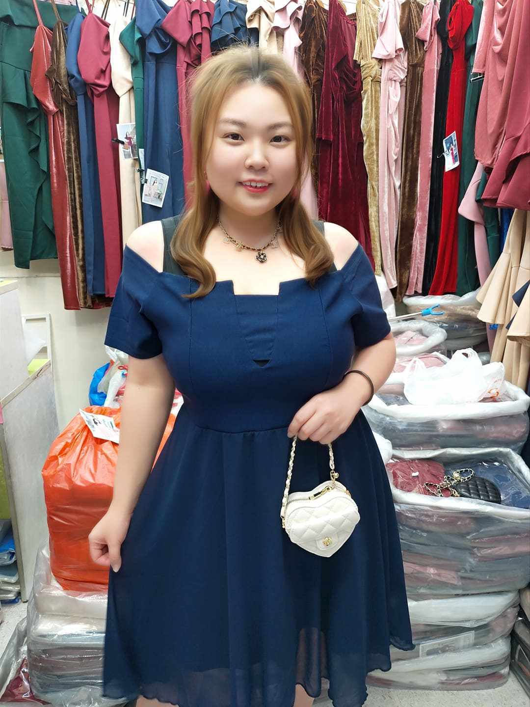 B02/BB0018 🔥特价🔥一字肩小镂空短礼服