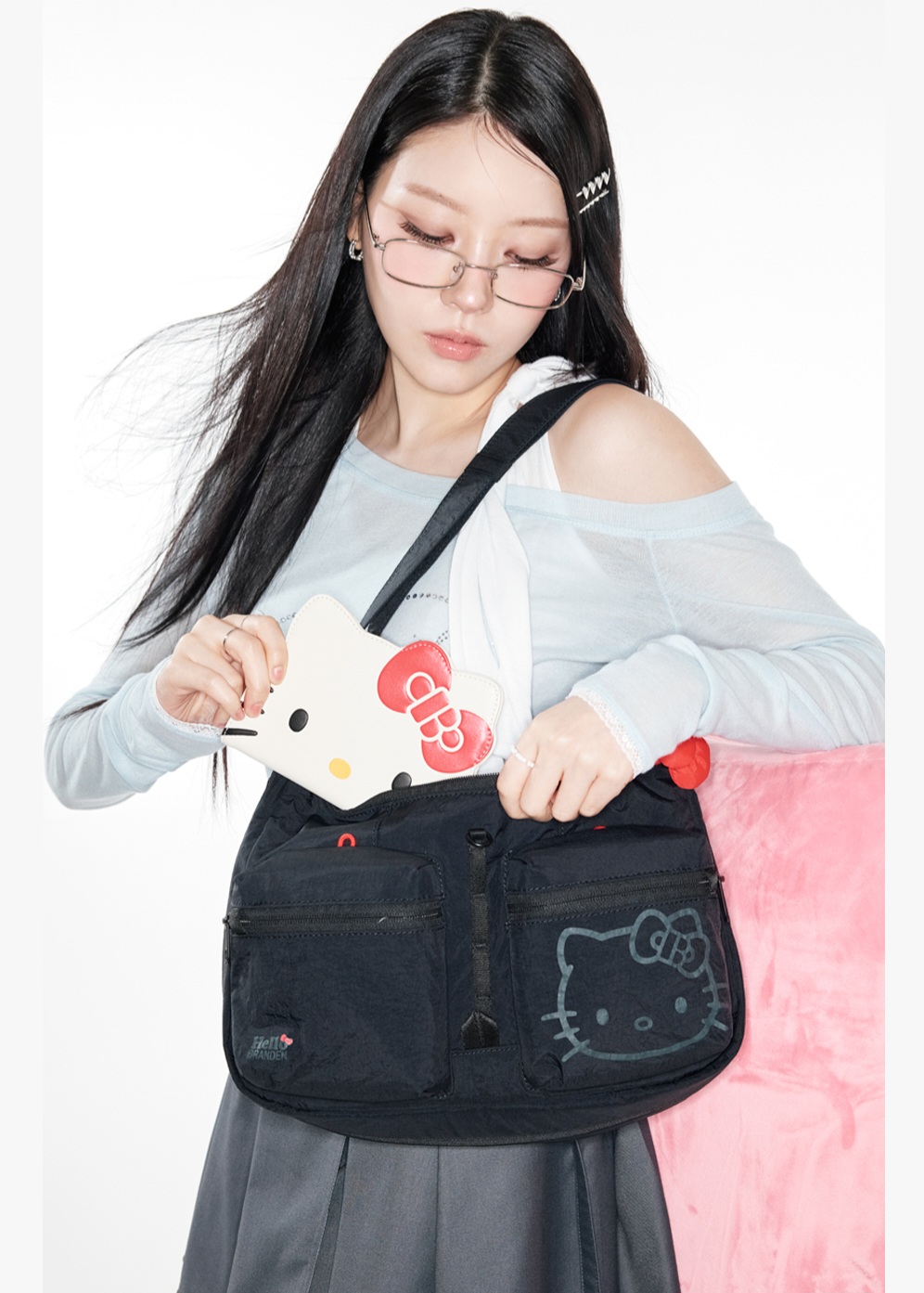 Hello Kitty × Branden Safe Plus Line｜Cross Bag