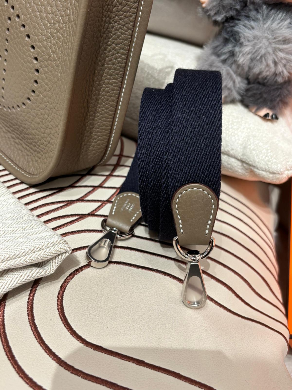 全新 Hermes Mini Evelyne 大象灰銀扣 Stamp K 100%Authentic, Brand New ✅Dust bag ✅Box