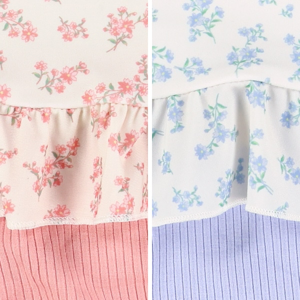 🇯🇵預訂 日本直送🇯🇵兩色吊帶碎花滿印分體泳衣