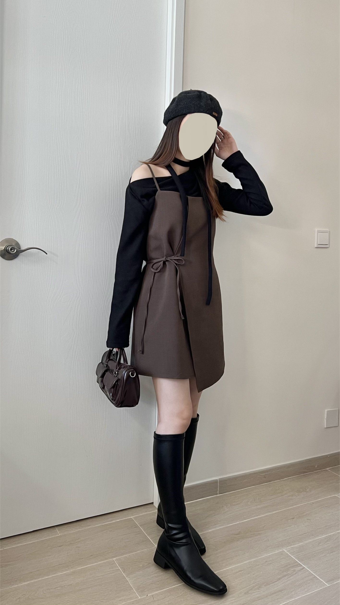 蝴蝶結不規則ops  小個子可 現貨