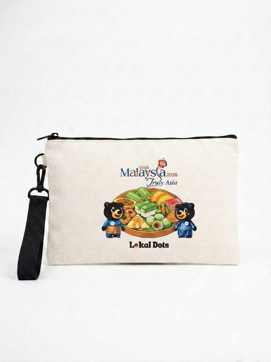 LDVM15 - Rectangle Canvas Pouch Kuih Muih 