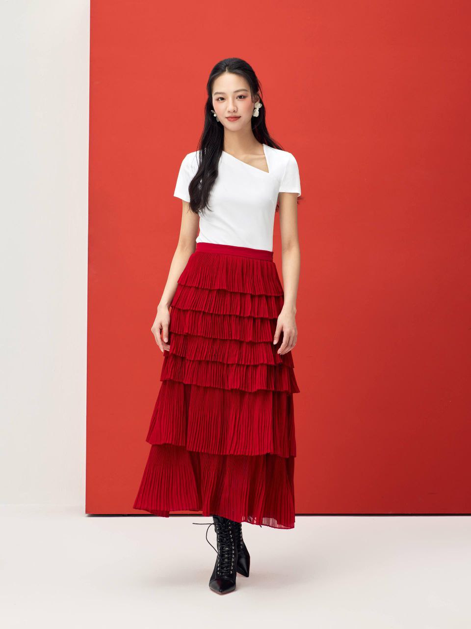 蛋糕显瘦长裙 S0095