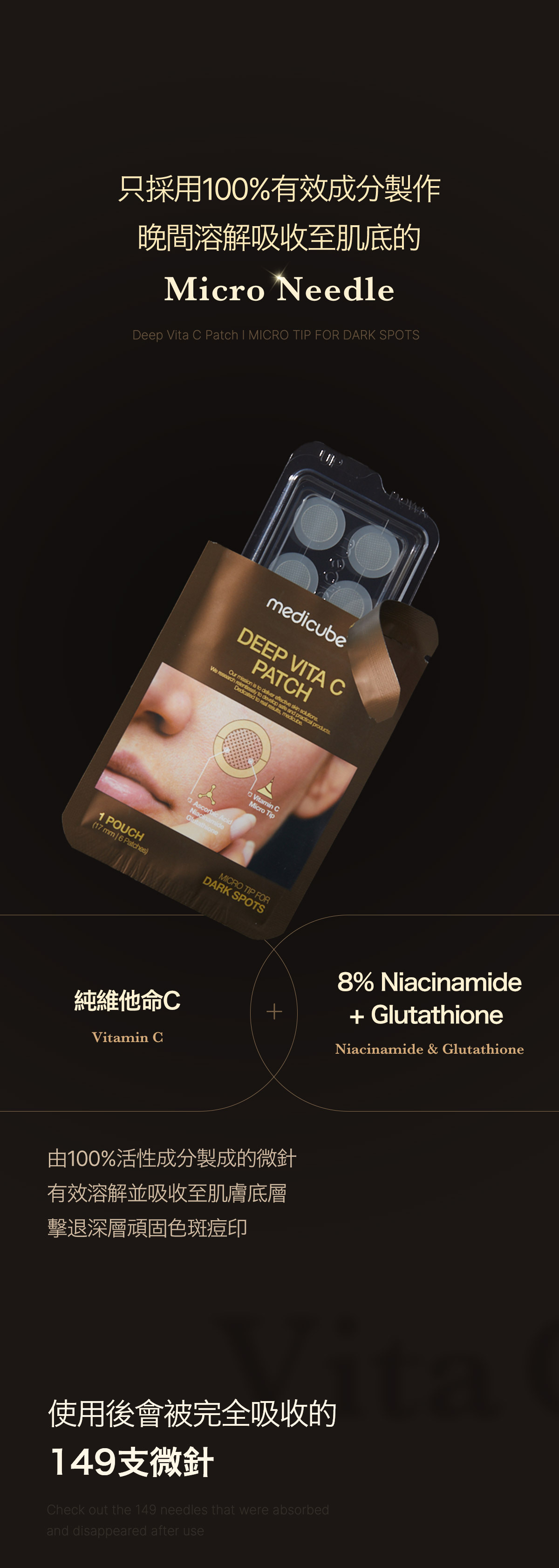 韓國medicube DEEP維C微針去印貼 一盒6片