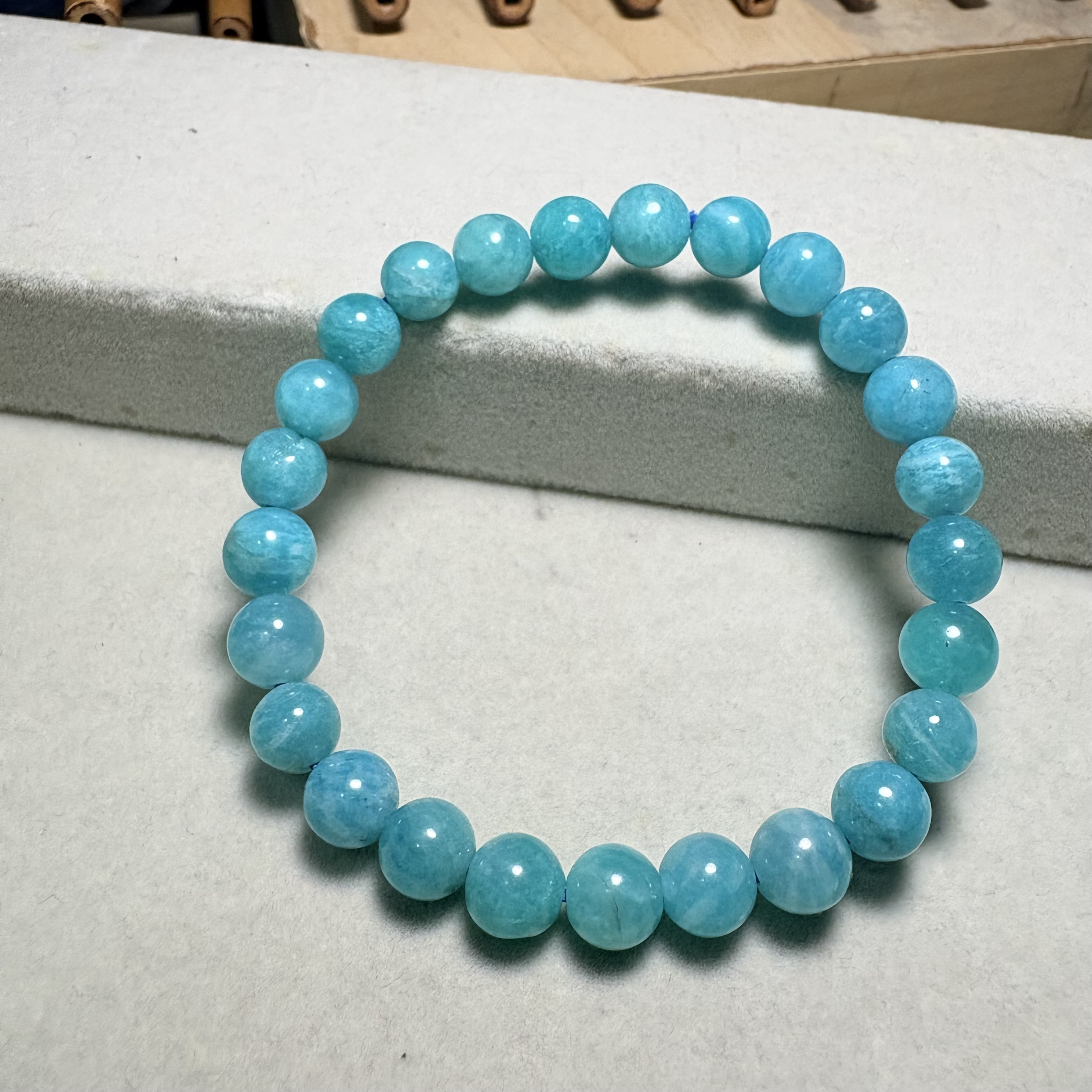 7.5mm天河石天然石手串No.2201