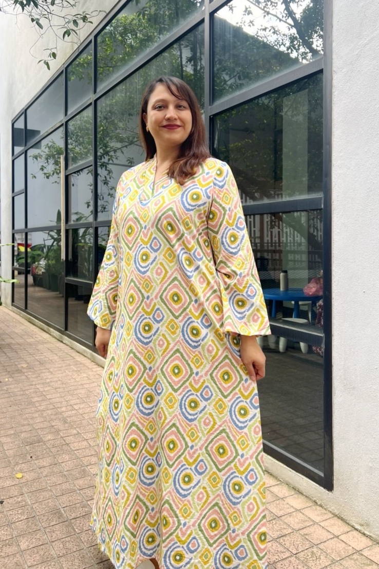 Linen Dress - Candy Skies