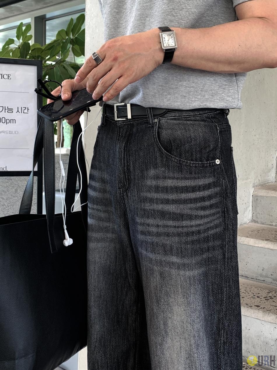【100%保證韓國直送】Treasure Tin Washing 輕量仿麻高透氣錫刷洗水闊腳牛仔褲 👖 [2 color] RL115045