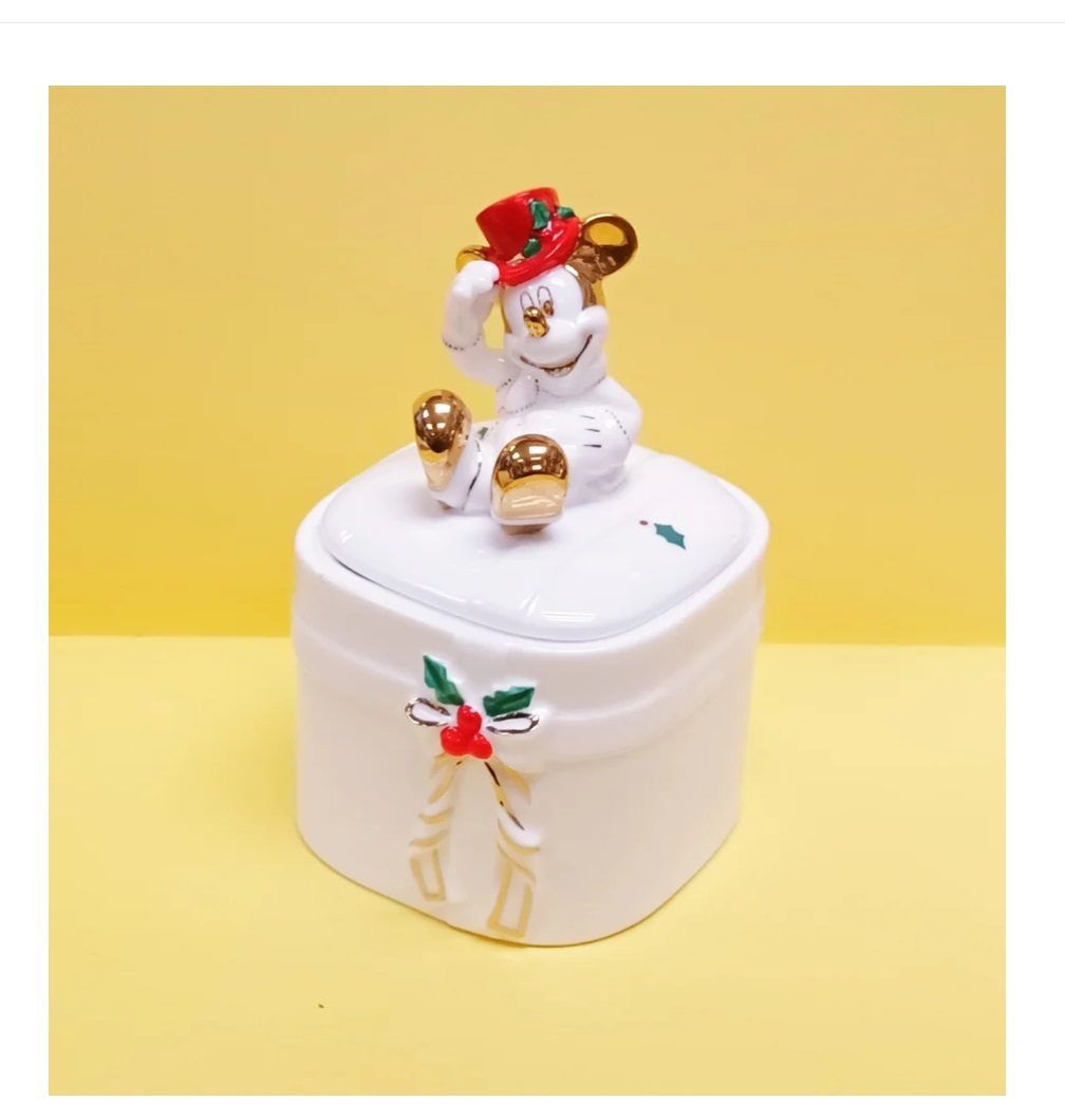 XMAS COVERED BOX 聖誕風格設計有蓋收纳瓷器 Mickey Mouse    (KD-32)