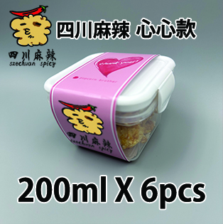 【心心紙腰封】四川麻辣爆谷200ml小禮密實盒 X 6盒