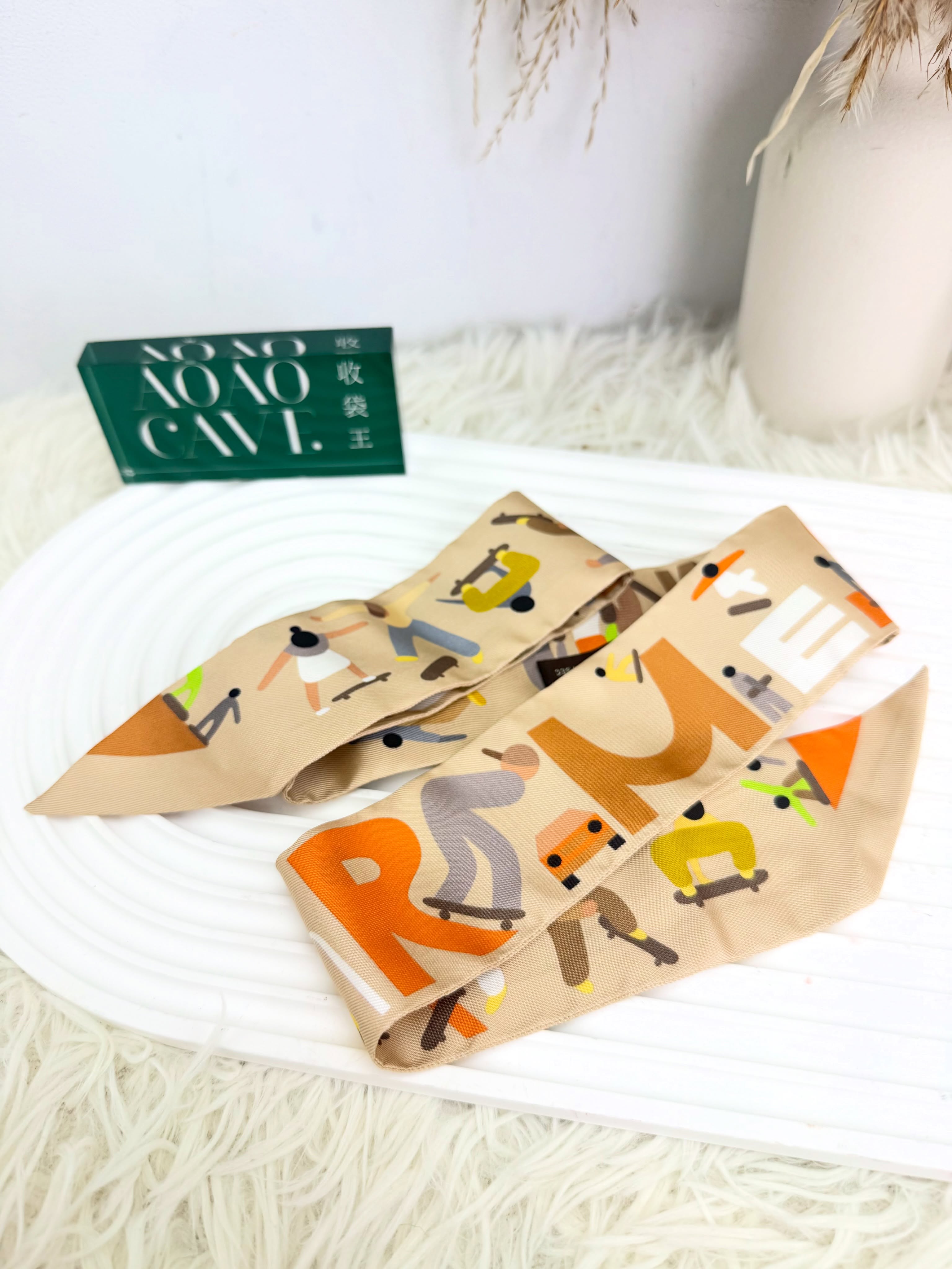 Hermes✨全新 🛍️自由姿態系列 米色Twilly💛