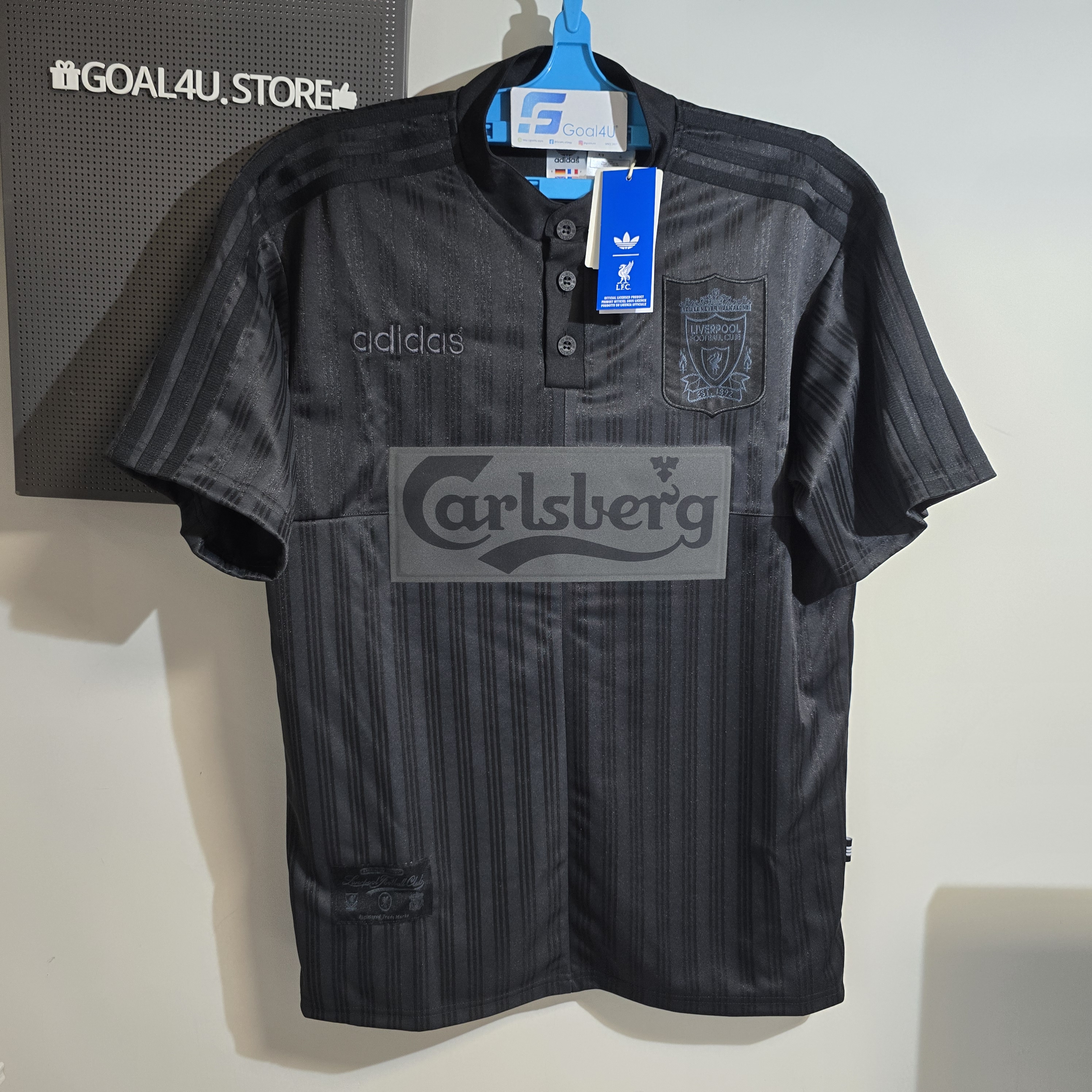 ⚫🖤 **收藏級黑魂版本！Adidas Liverpool 利物浦 1995-96 Blackout 作客球衣 (可加印字) KA8108