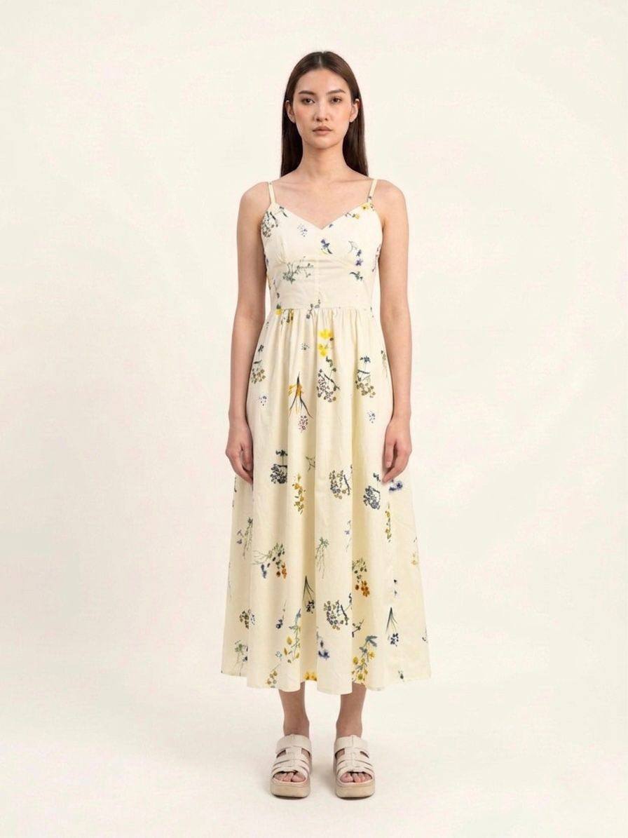 W6225 - Soft Floral Dress