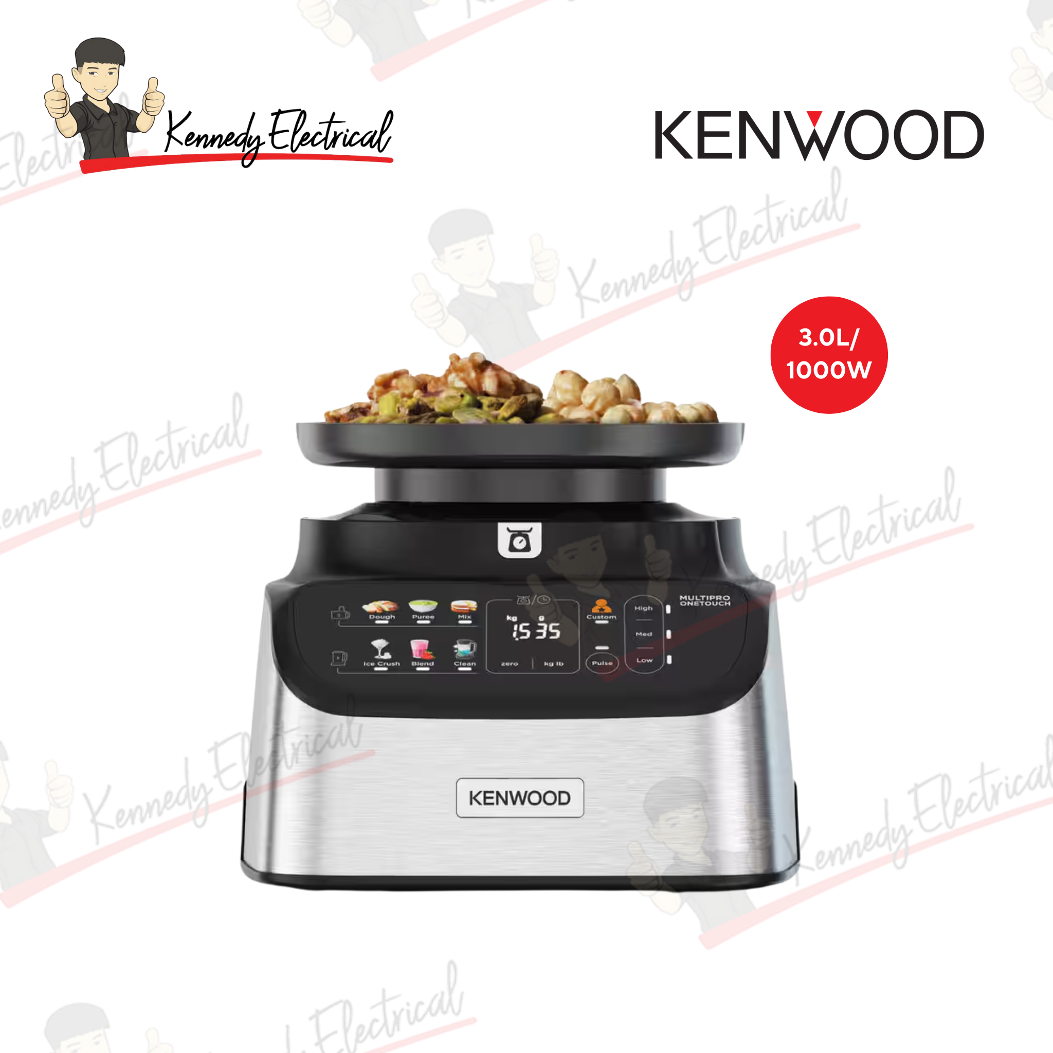 Kenwood 3L 1000W MultiPro OneTouch Food Processor (FDM73.850SS)