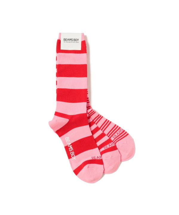 Beams Boy 日本製間條襪三隻裝 23-25cm