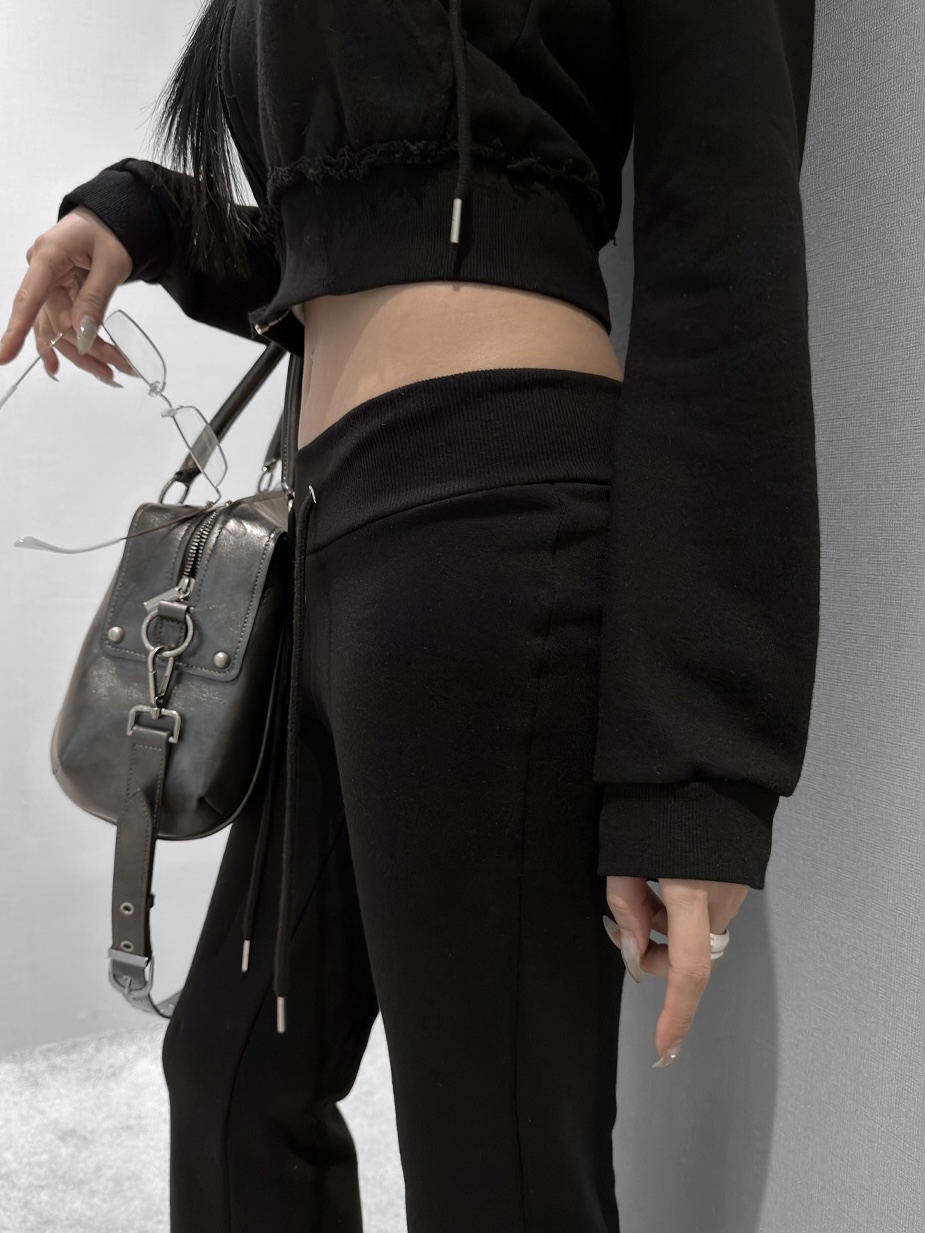 Distressed Cropped Zip-Up Hoodie