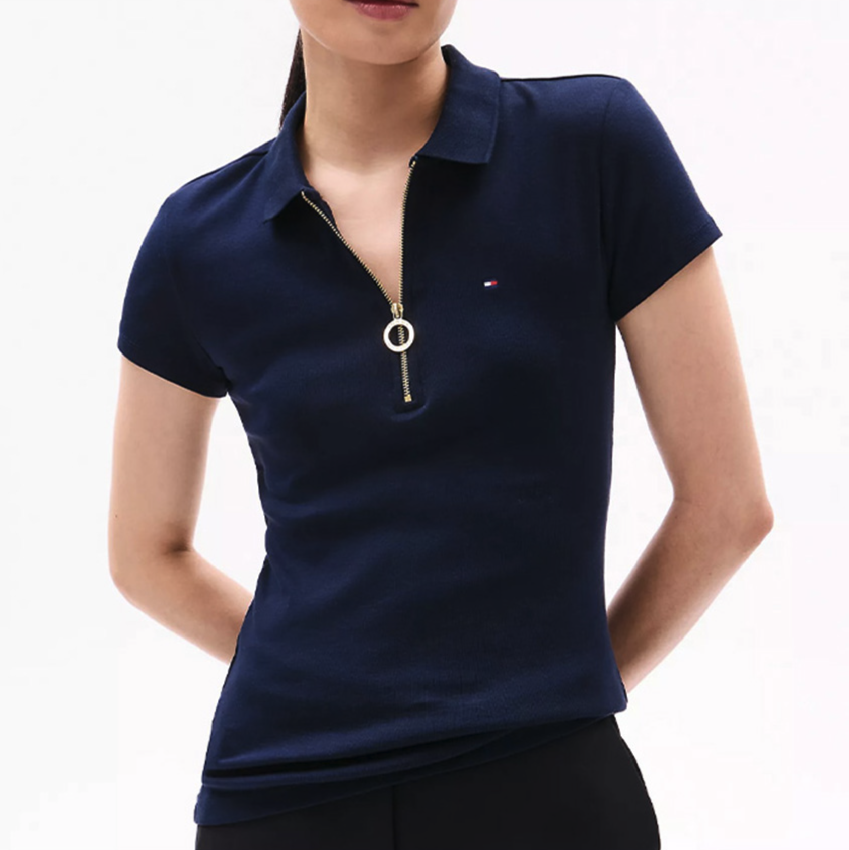 Tommy Hilfiger Navy Slim Fit Polo T-Shirt