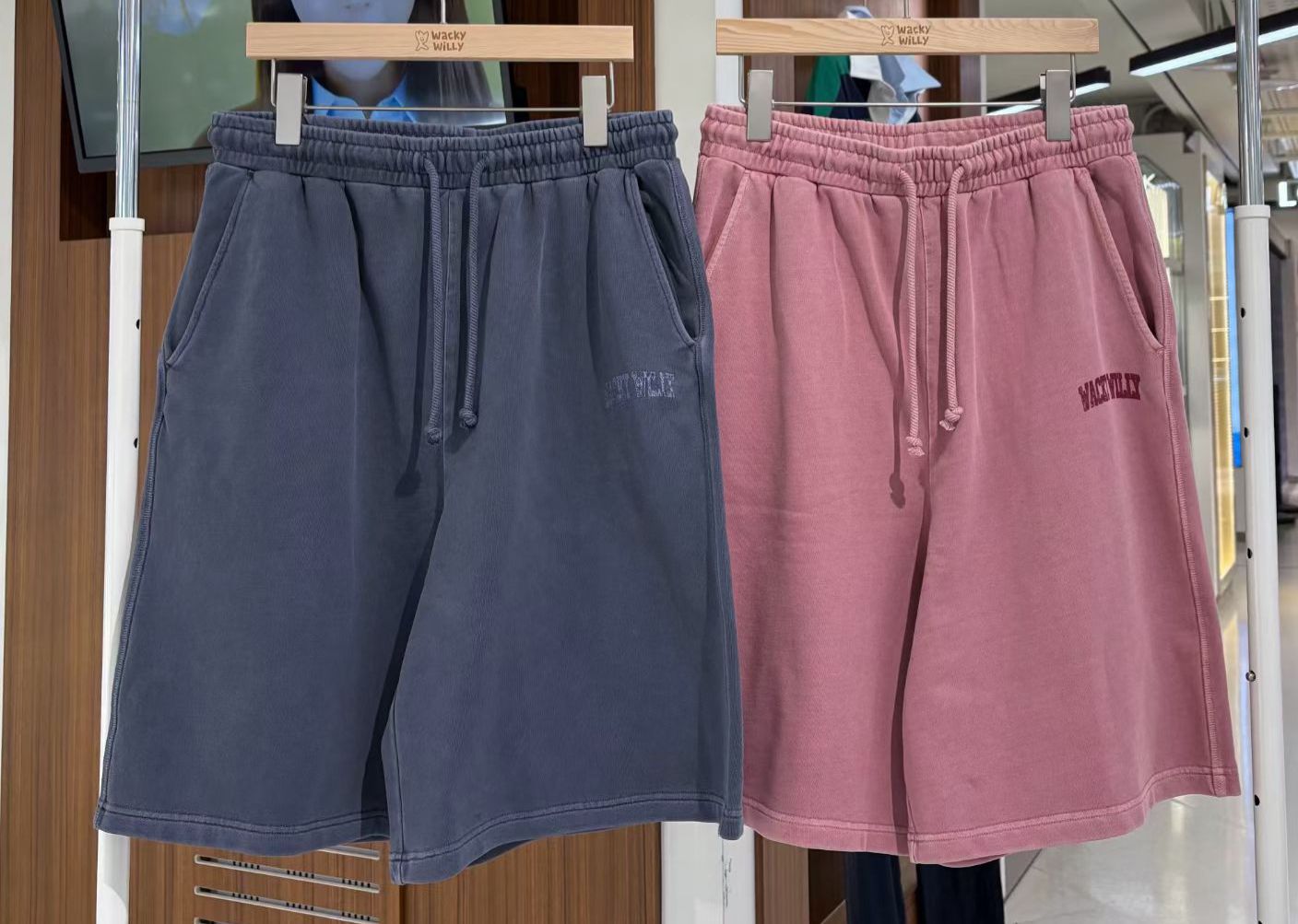 🌱​WACKY WILLY🌱 短褲02 韓國連綫折扣💛 Navy / 豆沙粉 S-xl