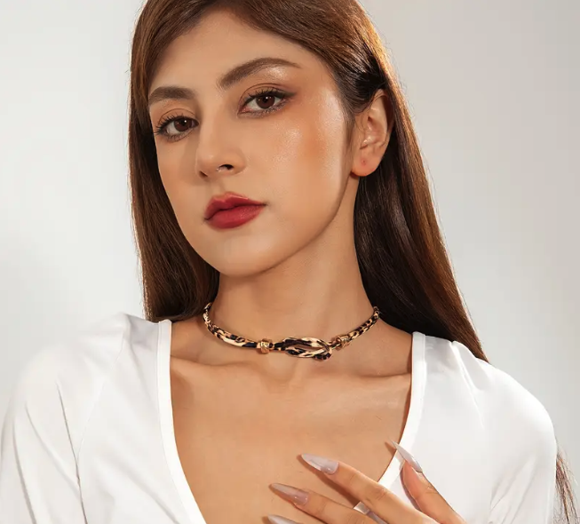 Leopard Choker Necklace