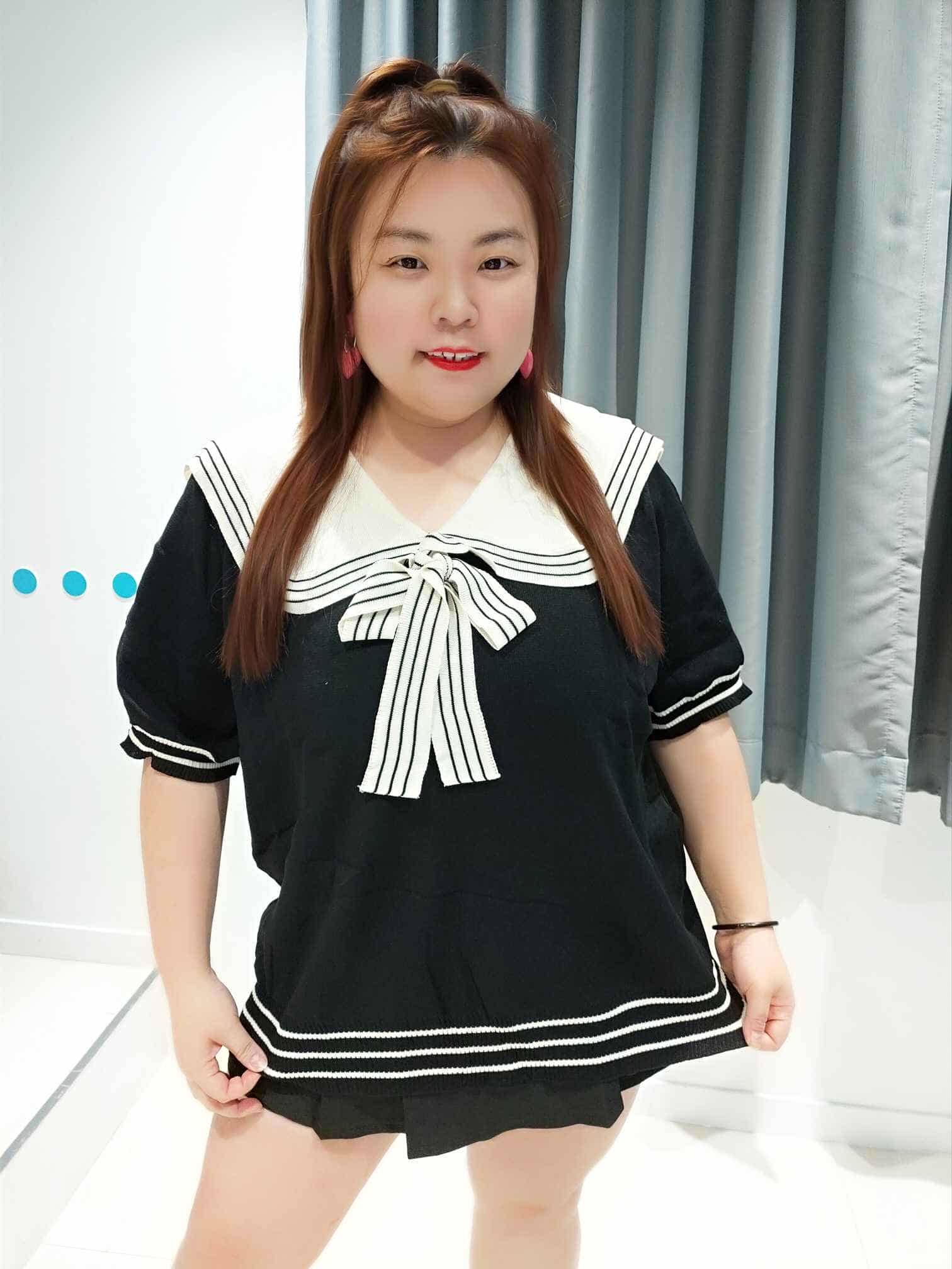 ENC05 YP06(DSA06) 学院风绑带针织上衣