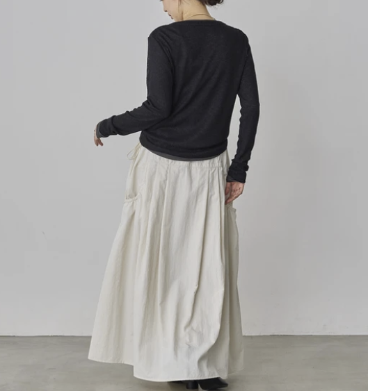 輕盈彈性網紗亨利領上衣 - 2026 流行穿搭  長䄂上衣 春夏時尚穿搭 獨特設計 成人休閒 日常穿搭 易於配搭 日本直送   #JP-I-260033