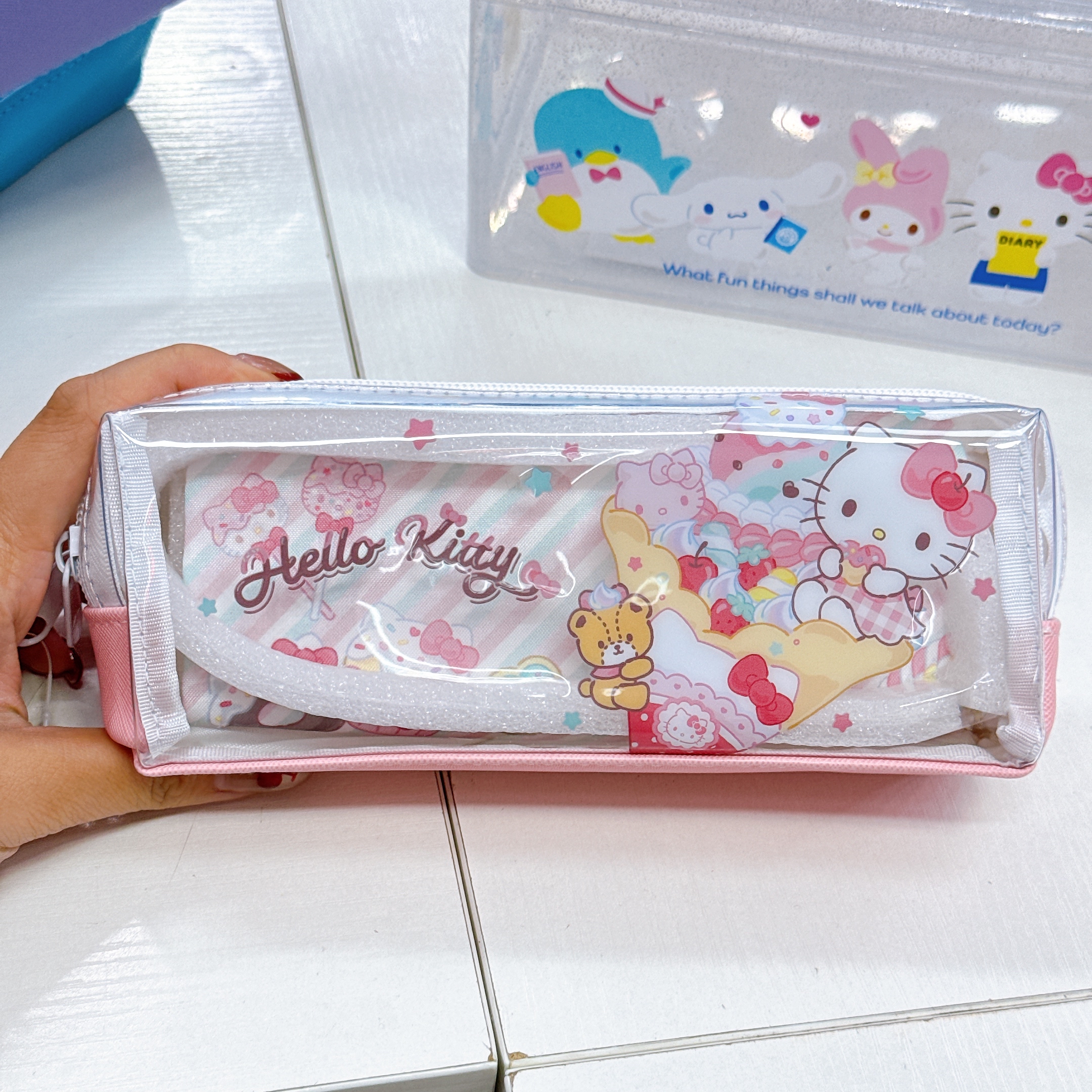 日本直送日本版sanrio雙層大容量筆袋