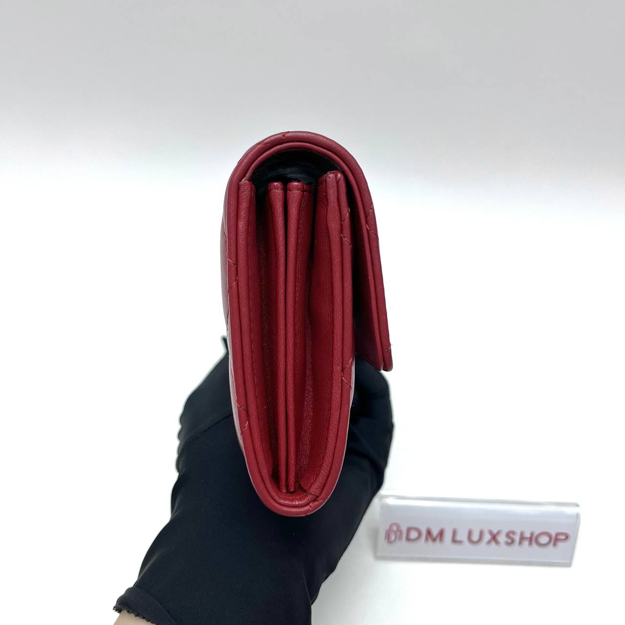 Chanel Red Long Flap Wallet SHW (Serial 15, Y: 2012)