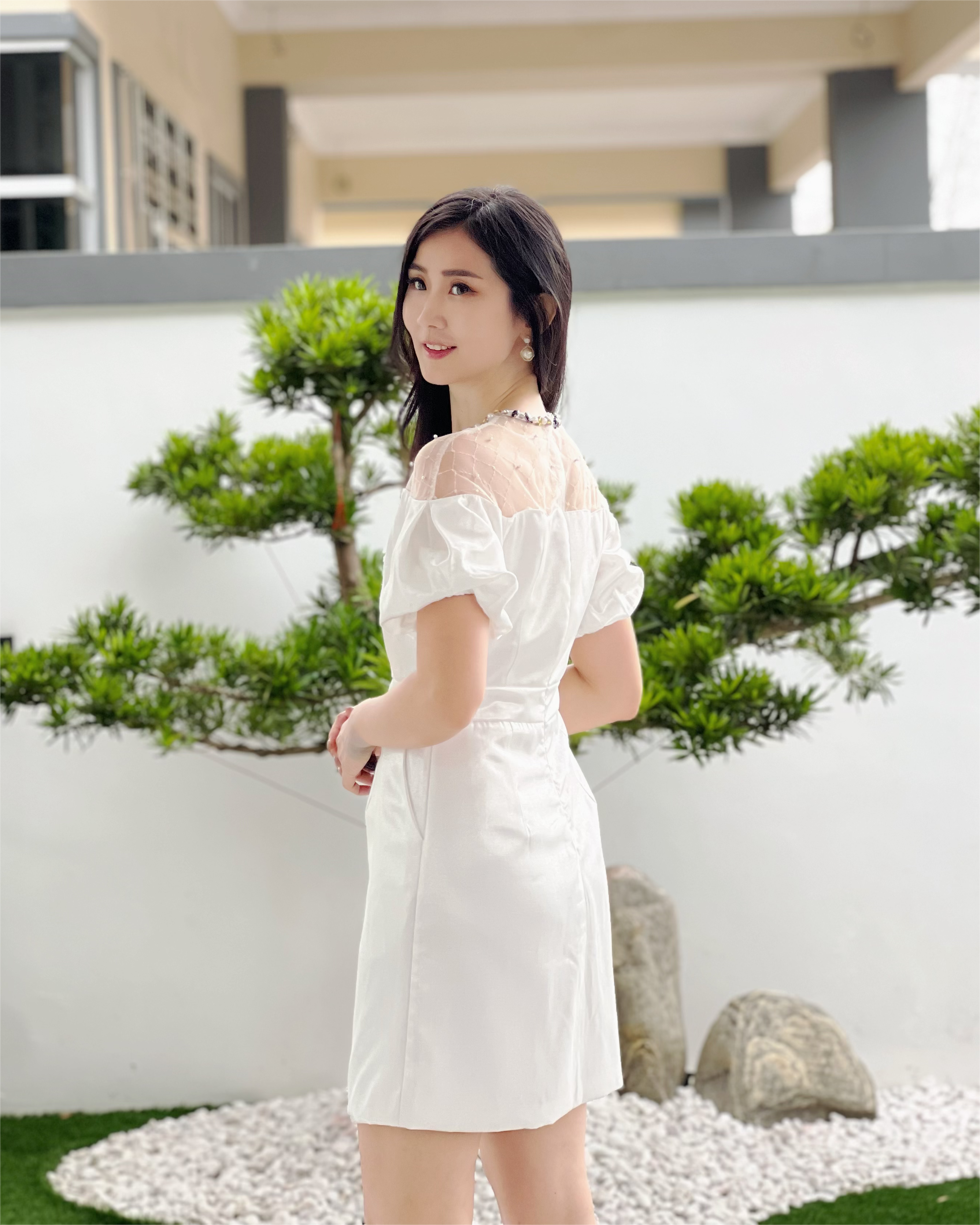 5081 Celeste Pearl Mini Dress