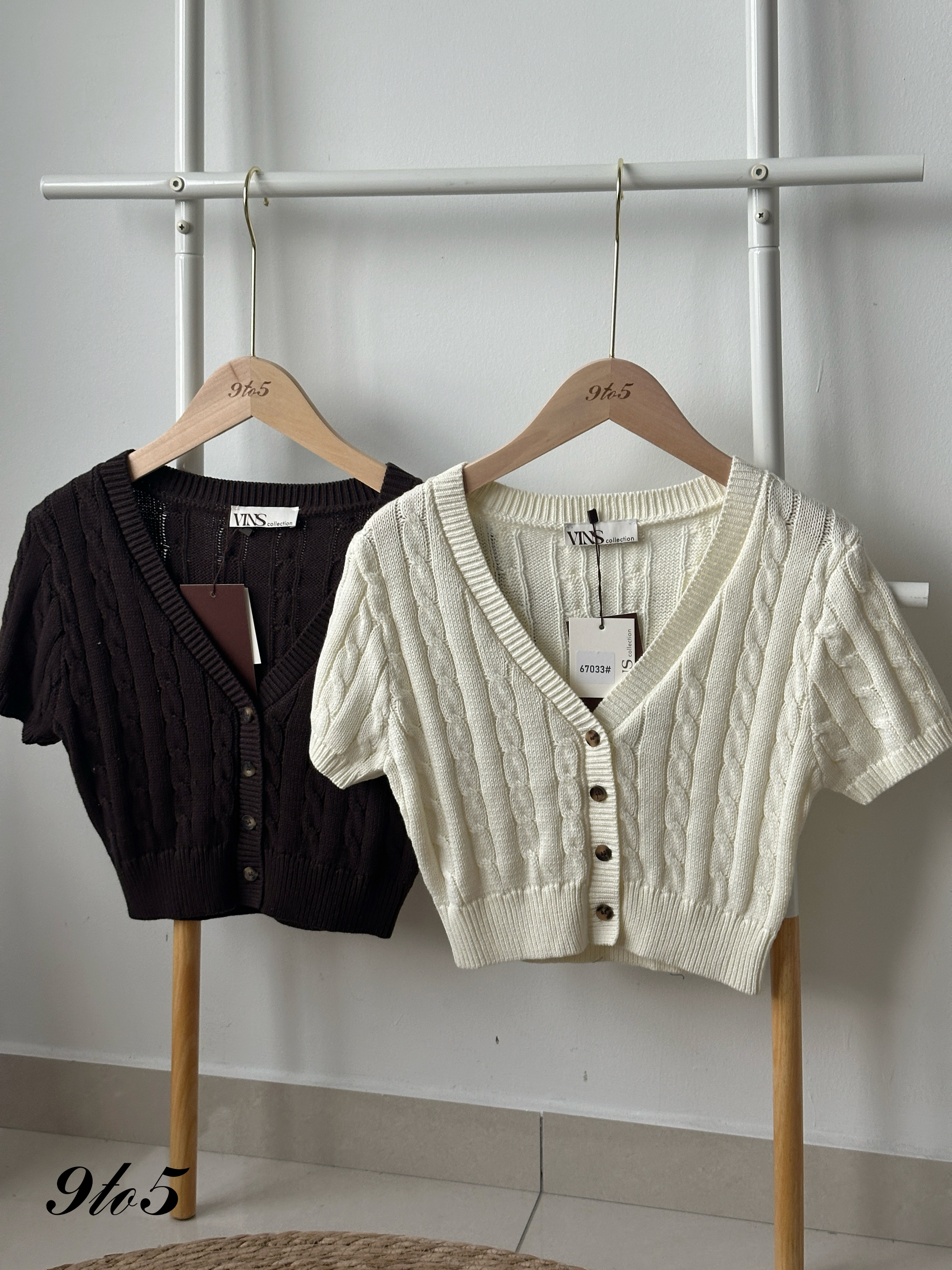 T4199 V Neck Crop Cardigan - 4 Colors 