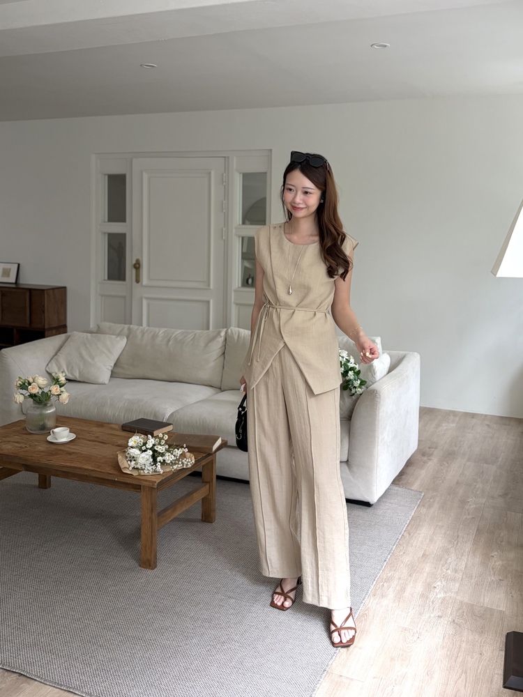 The Fine Linen Summer Set (Beige)