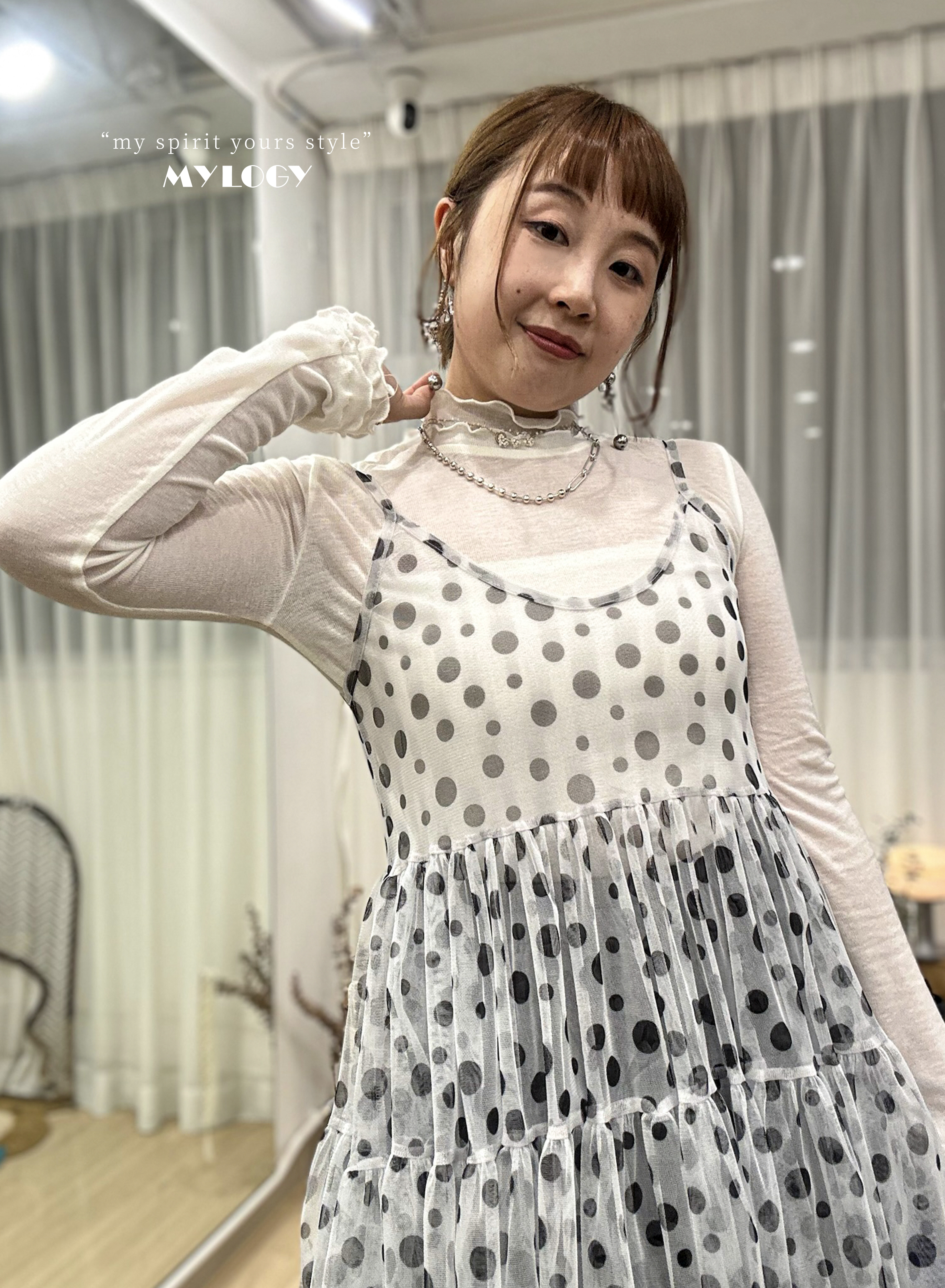 Sun Shine 活力感～波點外搭連身裙 BY0002