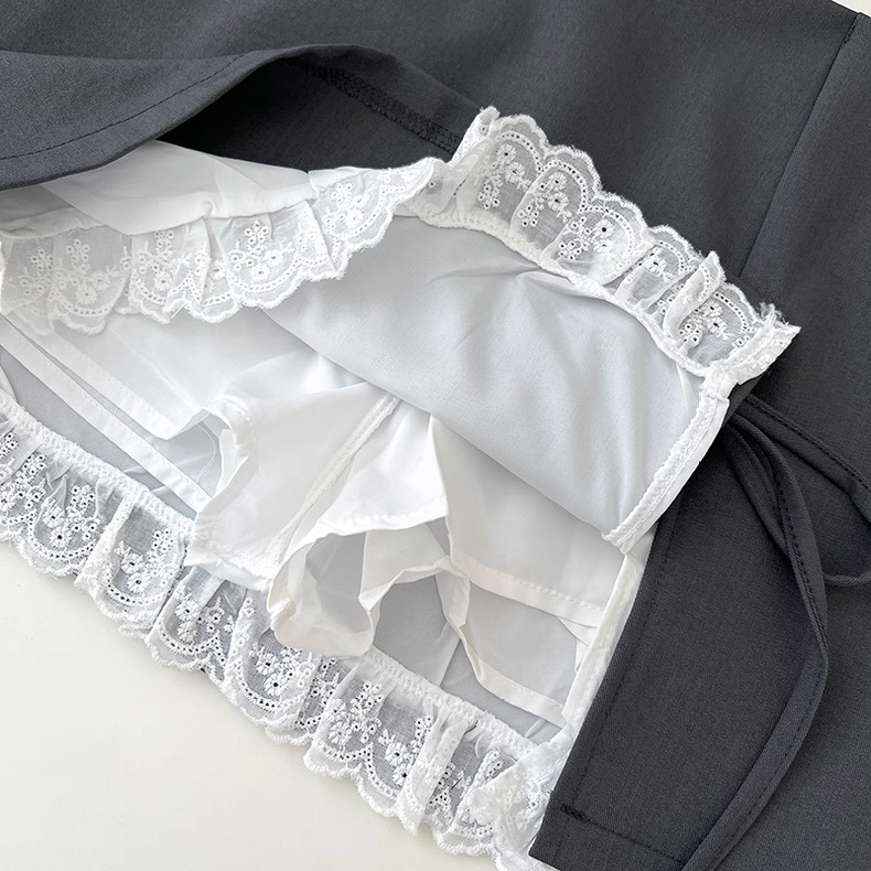 韩系甜美风蝴蝶结系带半身裙｜CN03336603