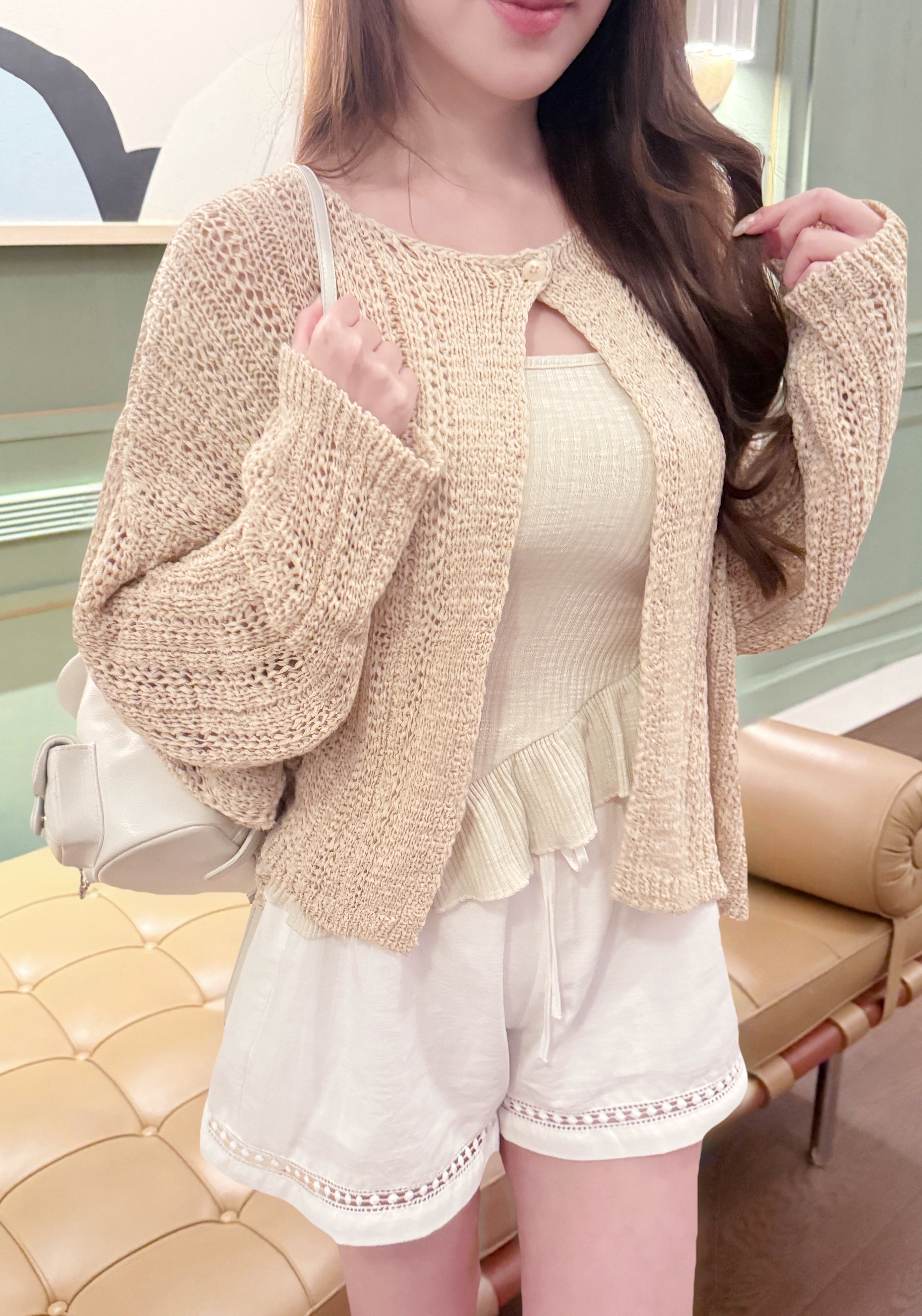 L’Air Pointelle Cardigan