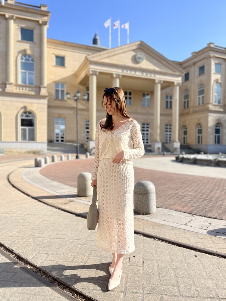 The Lacie Cardigan Set (Ivory)