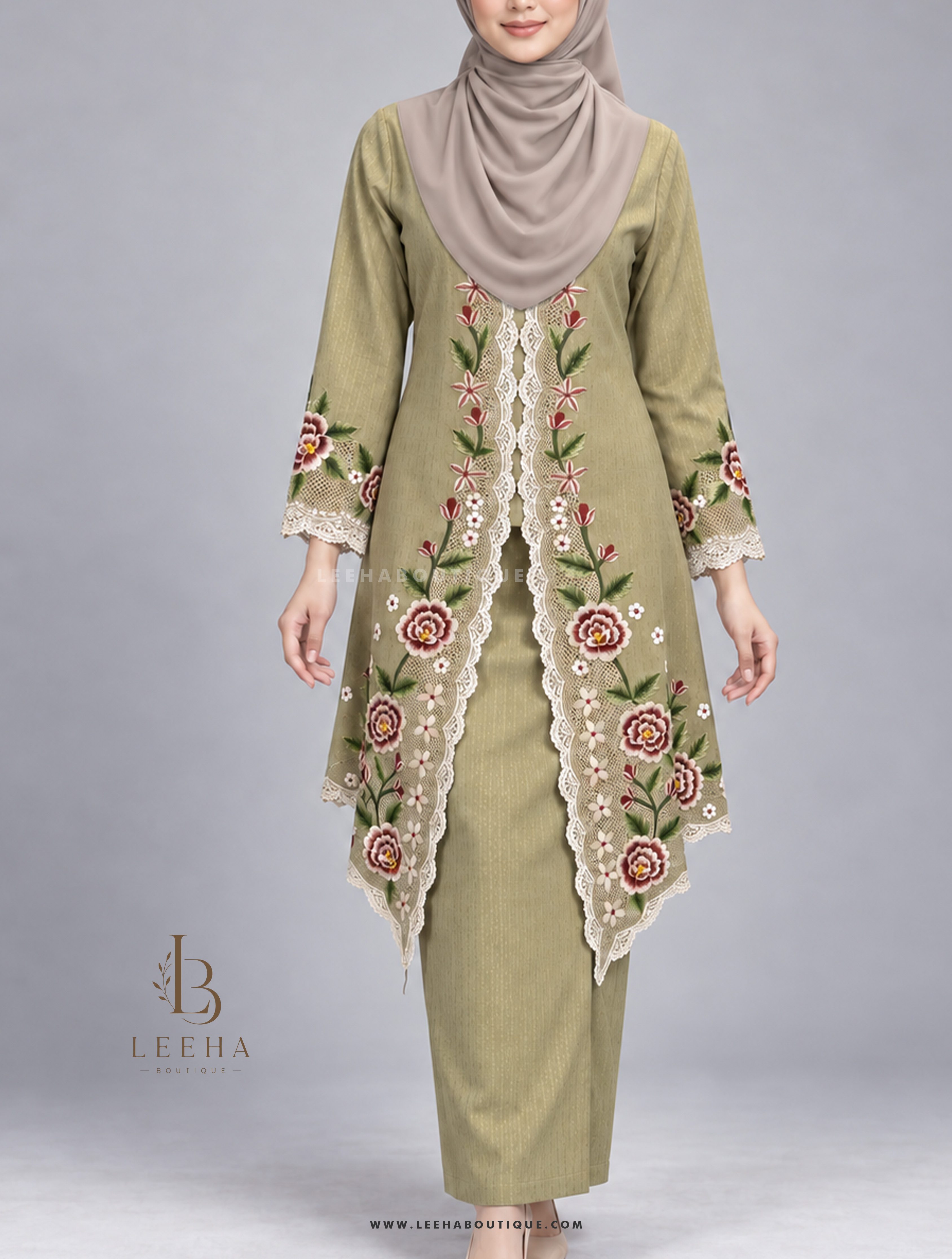 KEBAYA SULAM MAHSURY (GREEN)