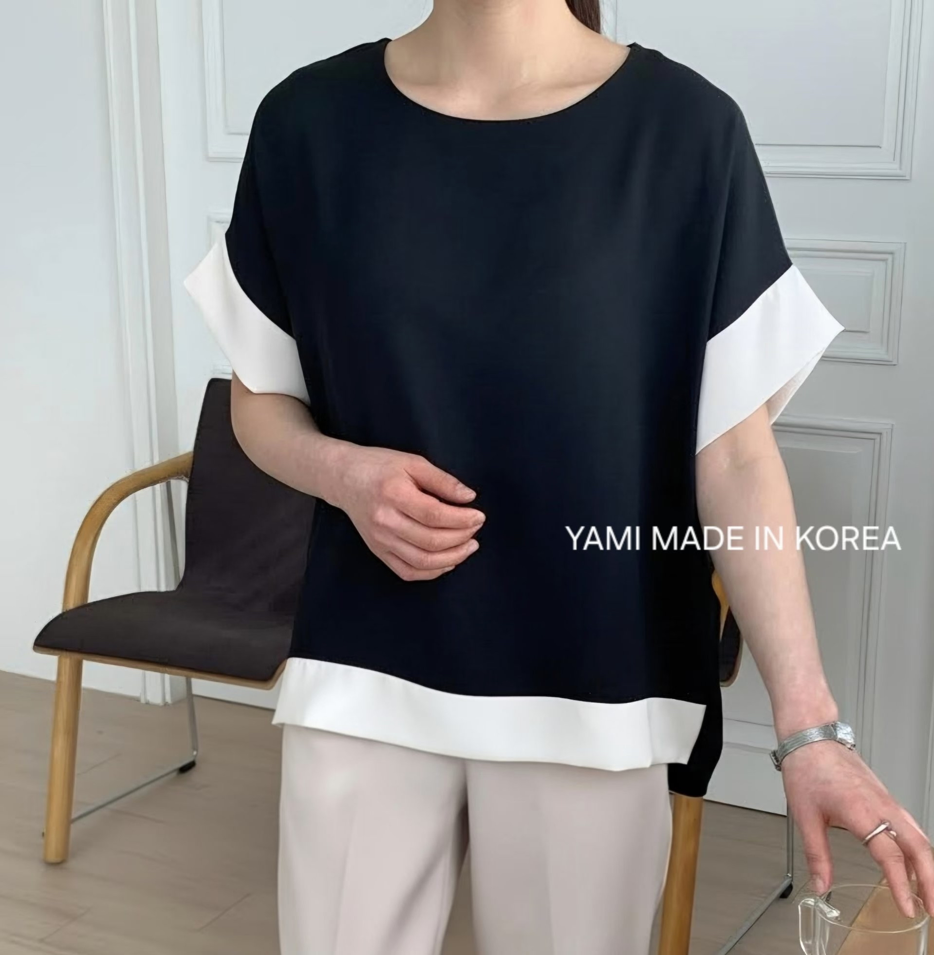 Made in Korea🇰🇷百塔拼色top