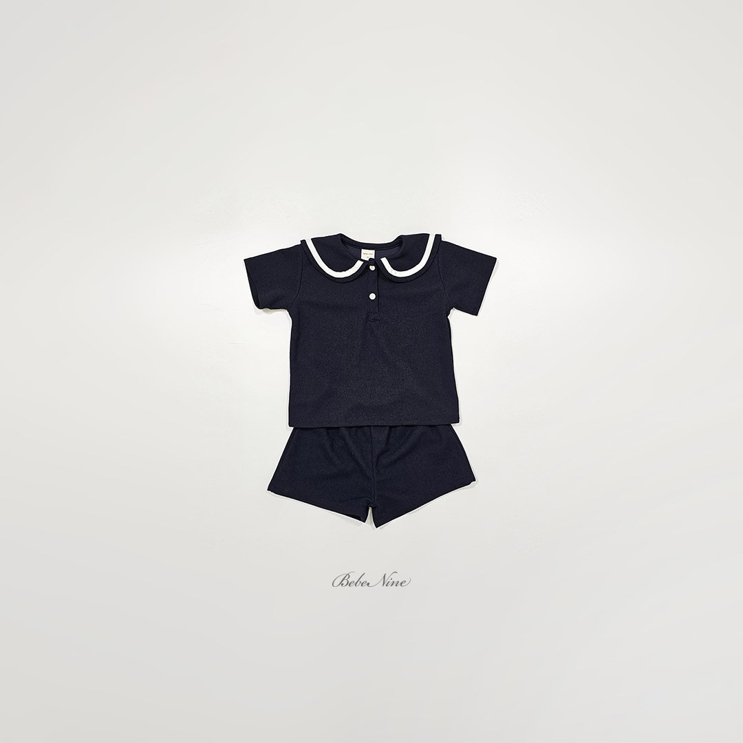 ☀️預訂 韓國直送☀️🇰🇷Bebenine兩色海洋風水手領短袖上下套裝